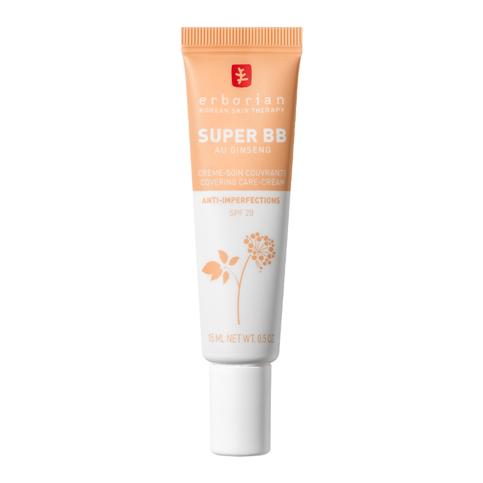 SUPER BB AU GINSENG -- Crème soin couvrant anti-imperfections ERBORIAN Dore