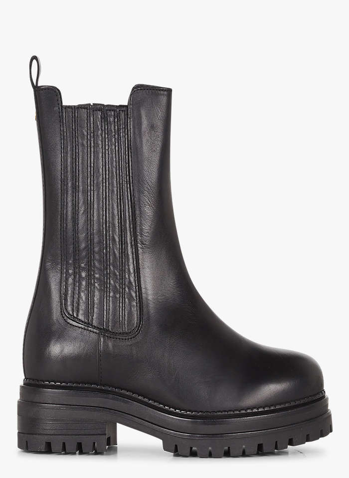En smule Minearbejder Harden Leather Chelsea Boots Noir Cosmoparis - Women | Place des Tendances