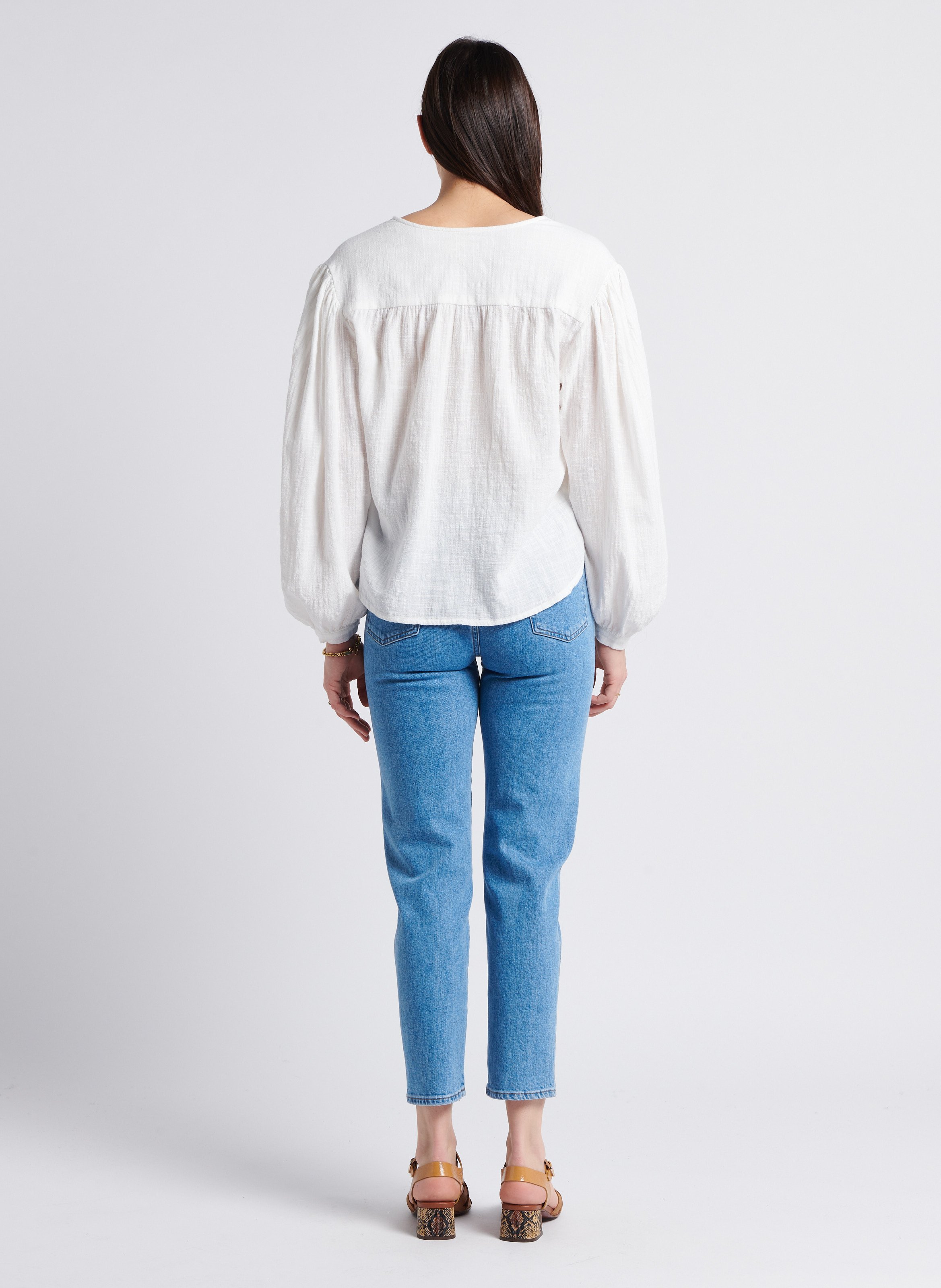 Blouse ample en coton THE NEW SOCIETY Blanc
