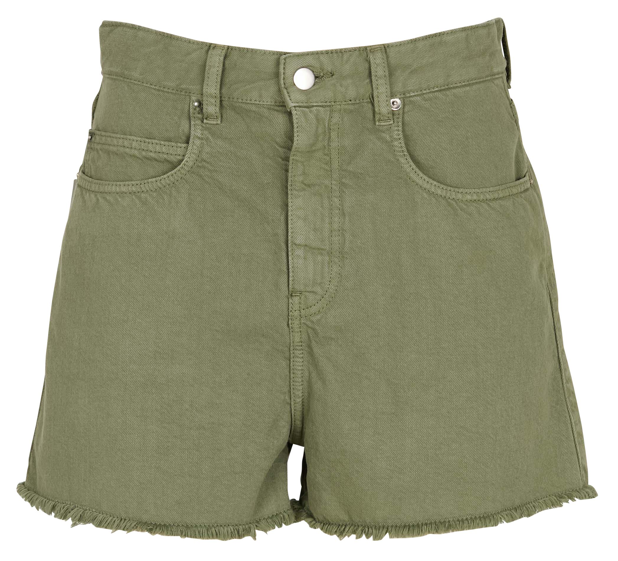 Short taille haute en coton ACQUAVERDE Kaki