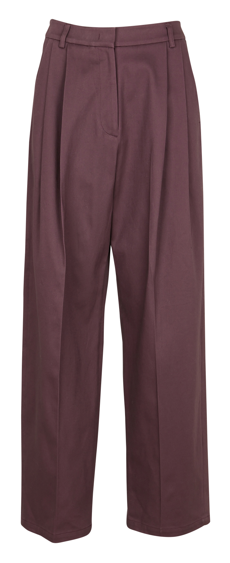 Pantalon large taille haute en coton mélangé ATTIC AND BARN Violet