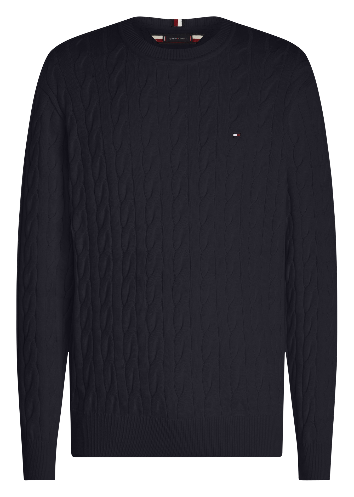 Straight organic cotton round-neck sweater TOMMY HILFIGER