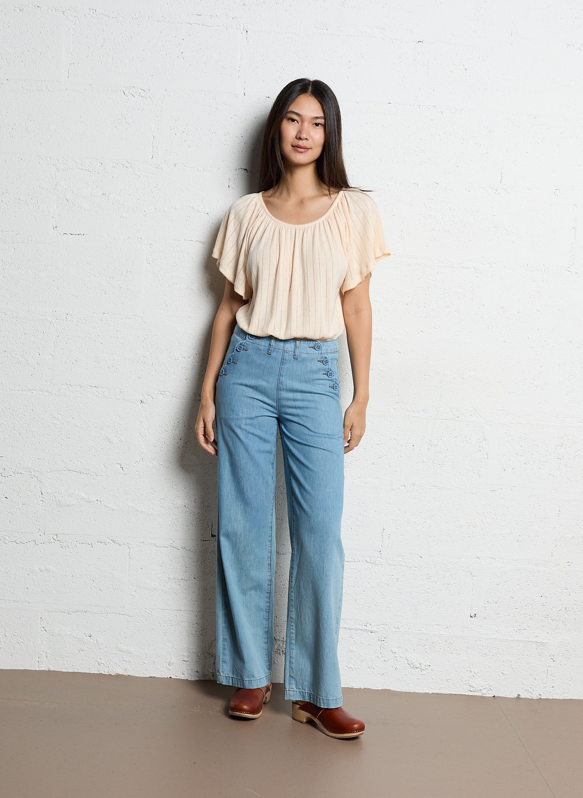 Wijde jeans EMILE ET IDA Blauw