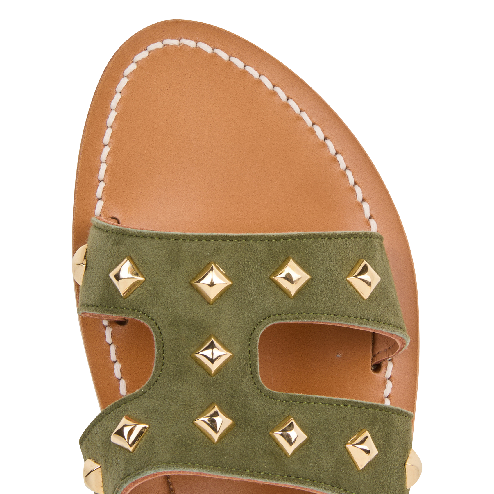 Claquette à découpes en cuir K JACQUES Vert