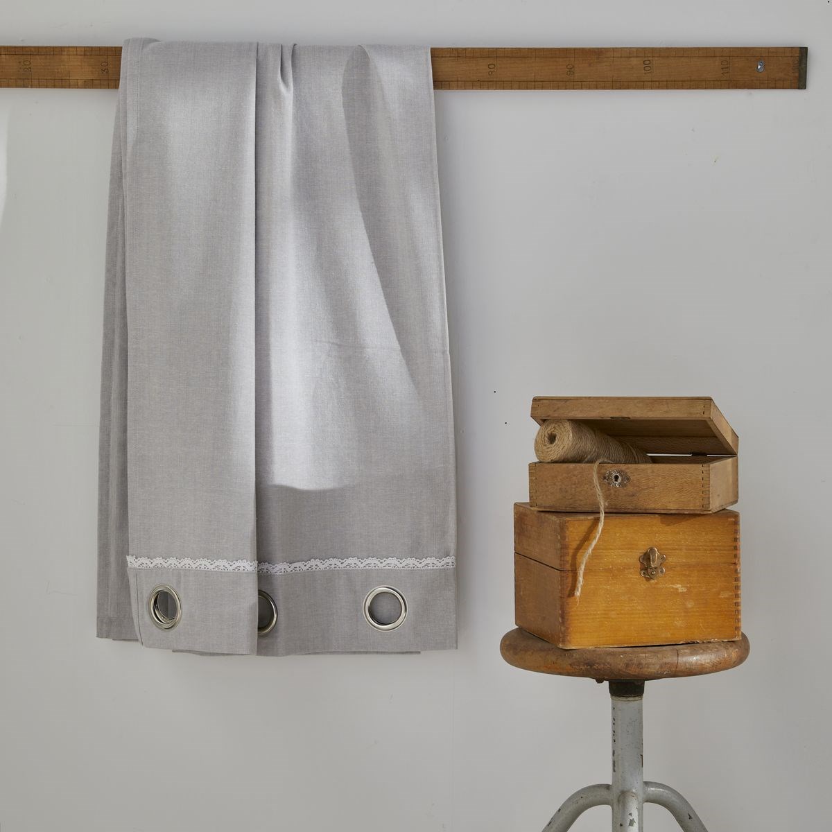 Cotton curtain TODAY LINGE DE MAISON Grey