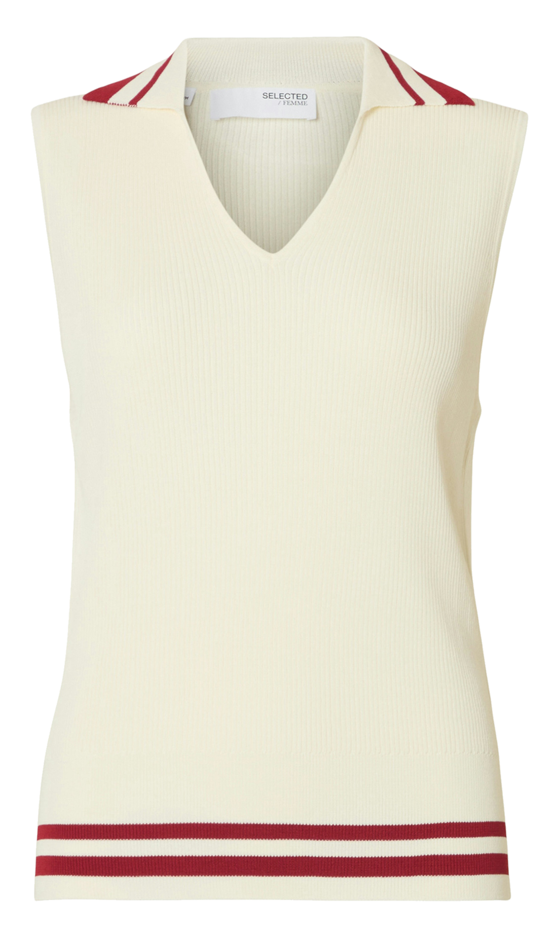 Pull droit en maille SELECTED Beige