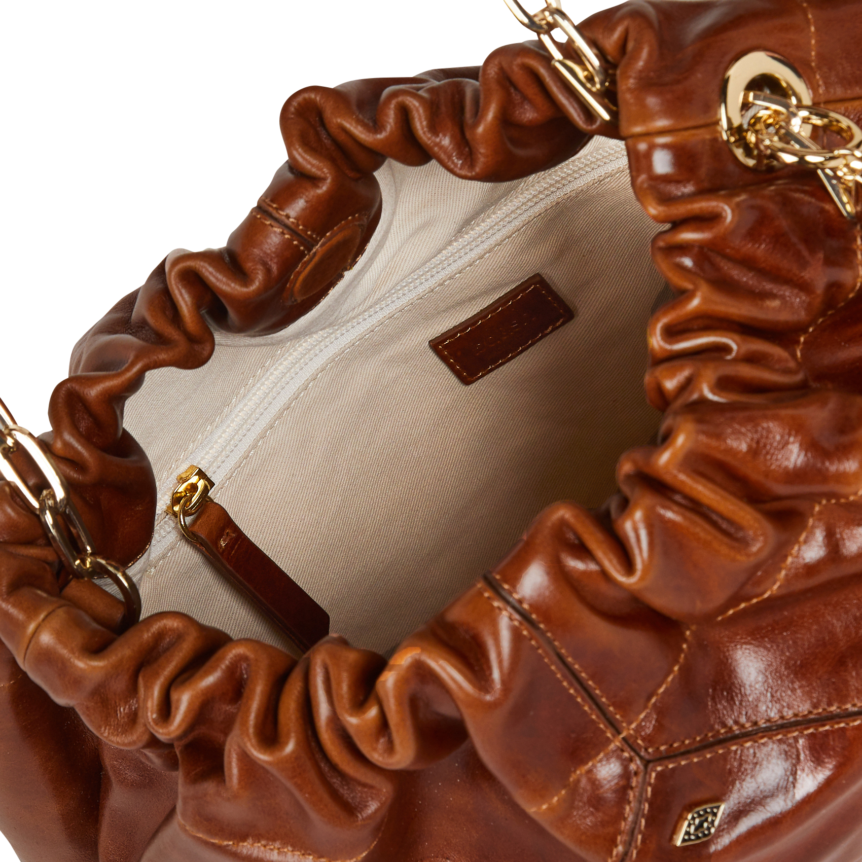 Sac bandoulière en cuir  BA&SH Marron