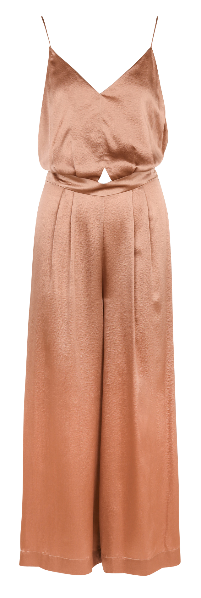 Zijden jumpsuit met spaghettibandjes KARMA KOMA Roze