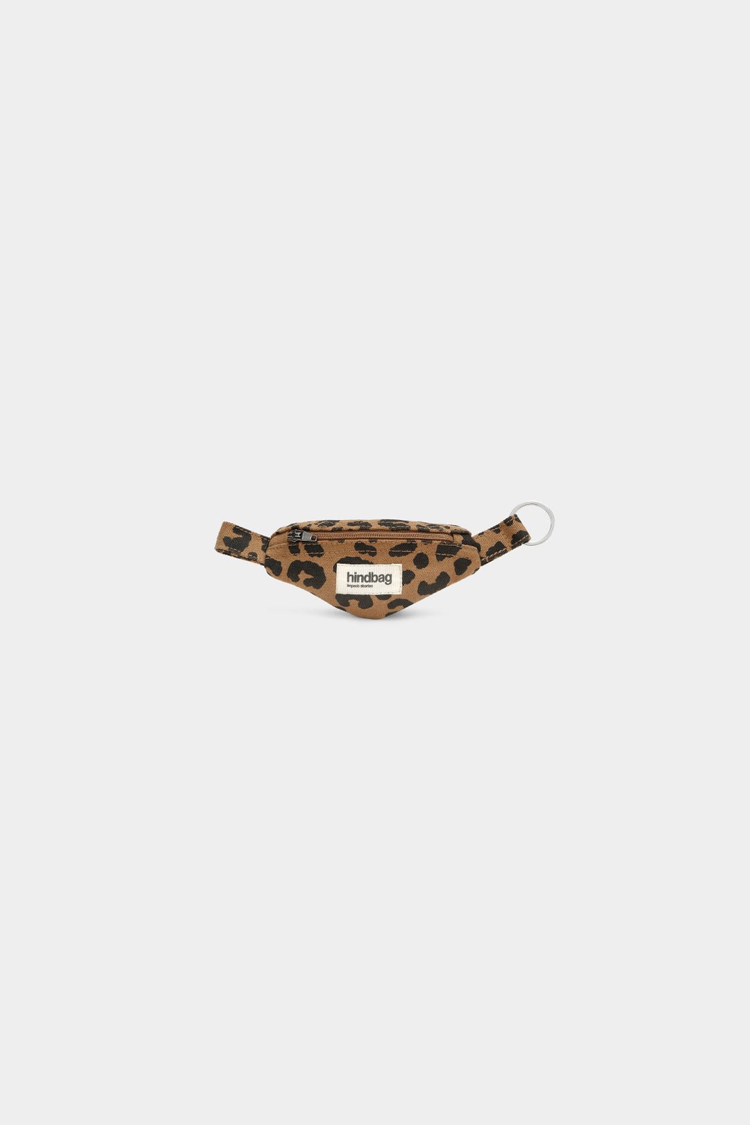 Keychain Como in almond green sponge PORTE-CLÉS CÔME Leopard cannelle