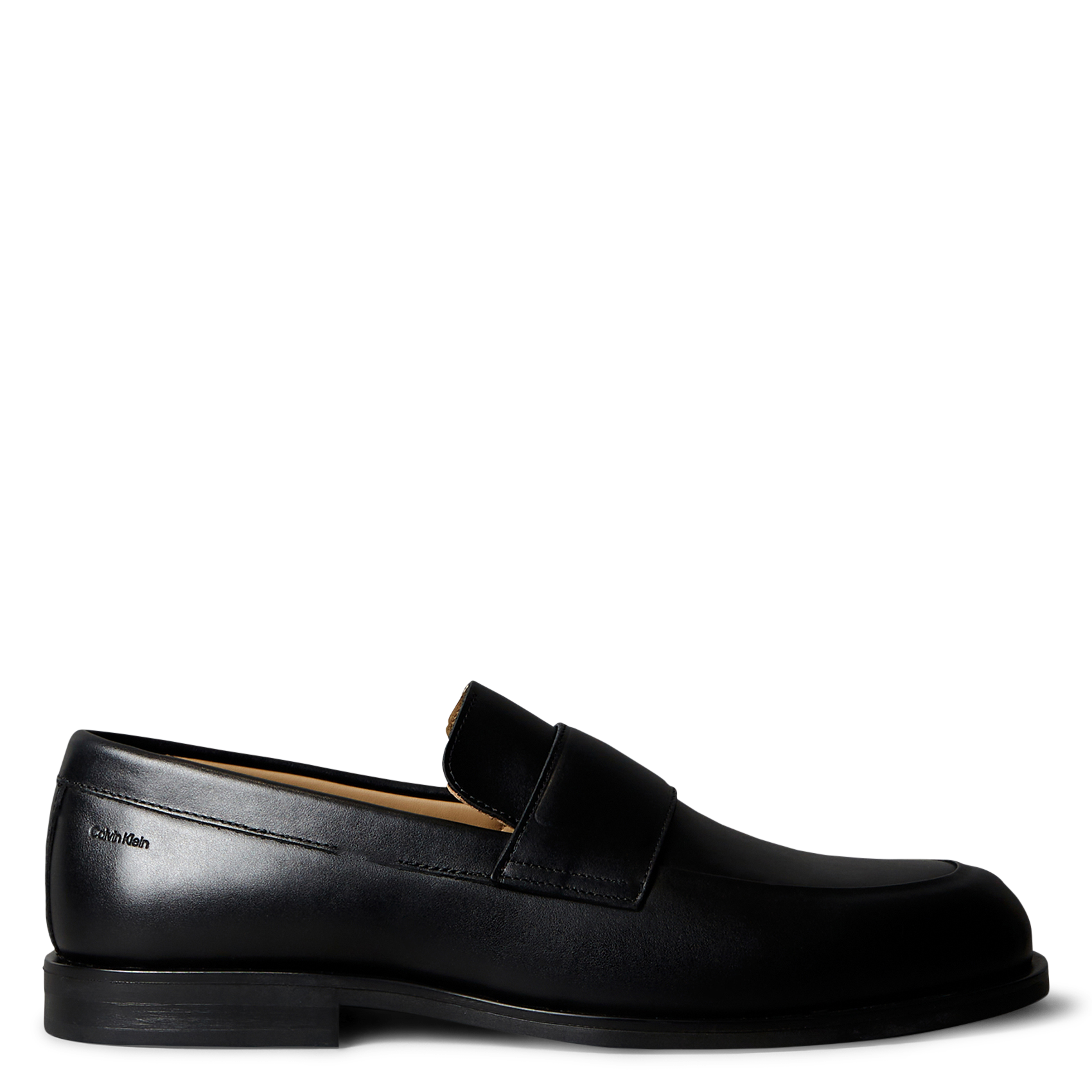 Solid leather slip-on moccasins CALVIN KLEIN Black