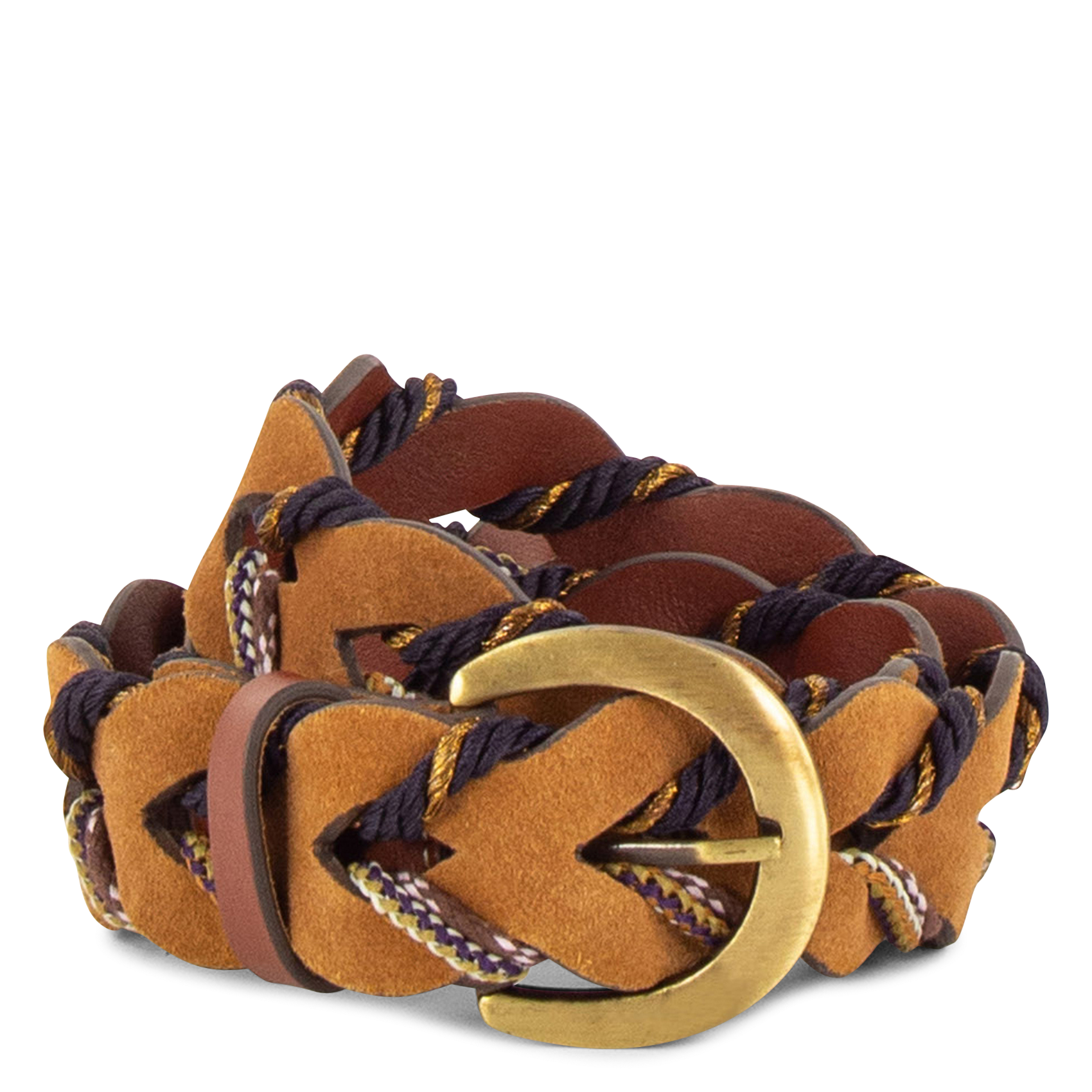 Deels leren ceintuur SESSUN Bruin