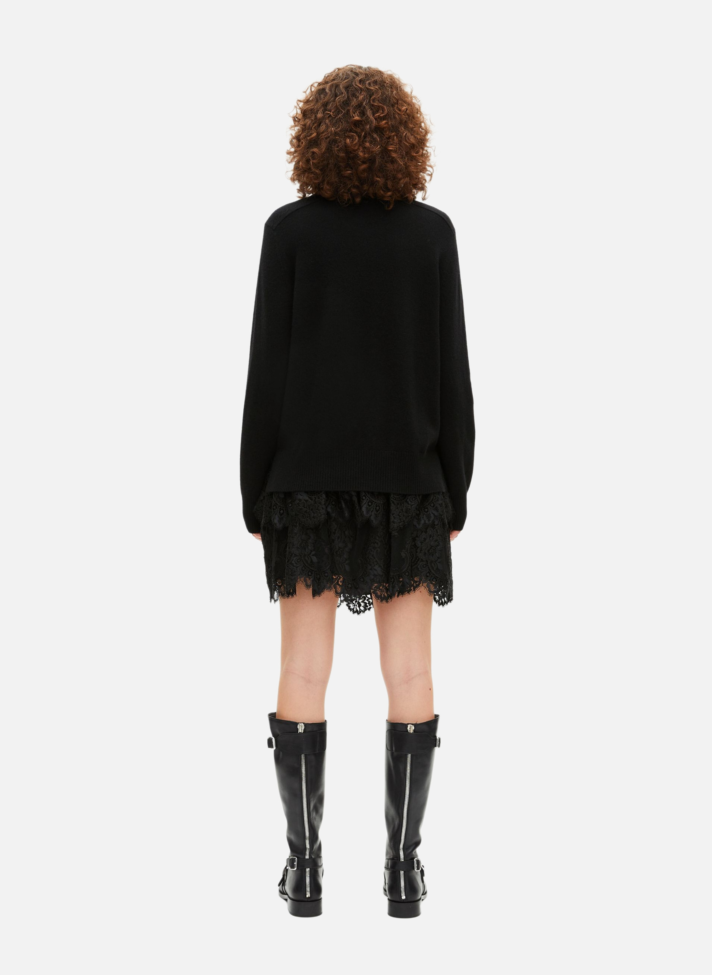 Belted cashmere sweater THE KOOPLES Black