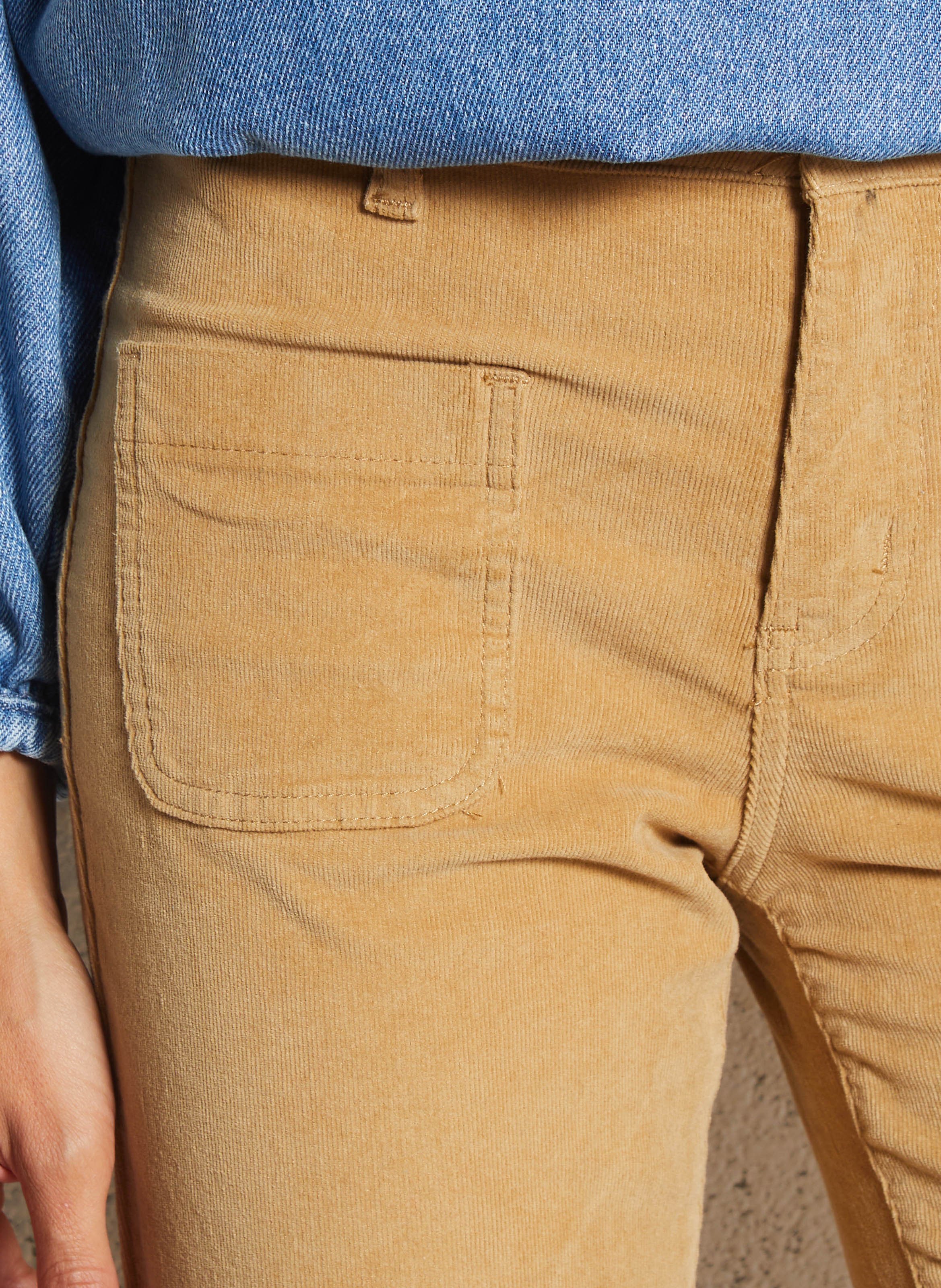 Solid velvet straight-leg pants LA PETITE ETOILE Beige