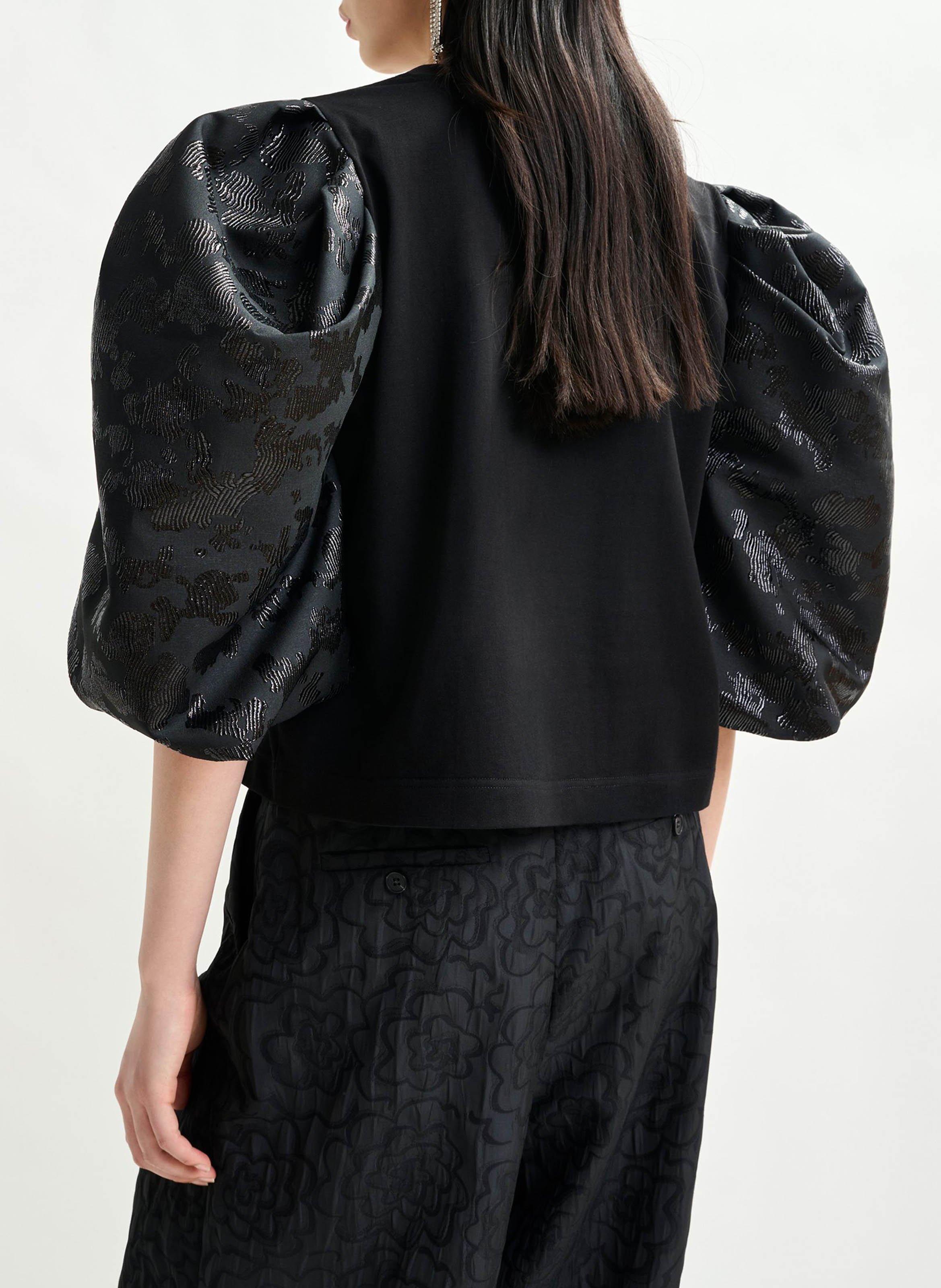 Top droit col rond en coton ESSENTIEL ANTWERP Noir