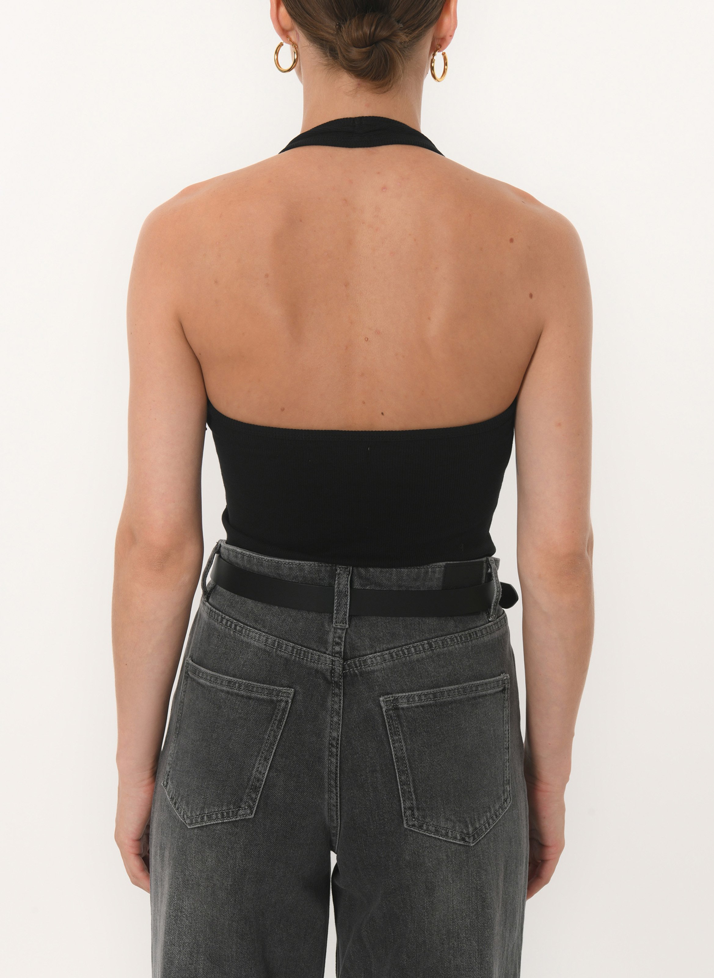 Cotton-blend tank top with round neck KOOKAI Black