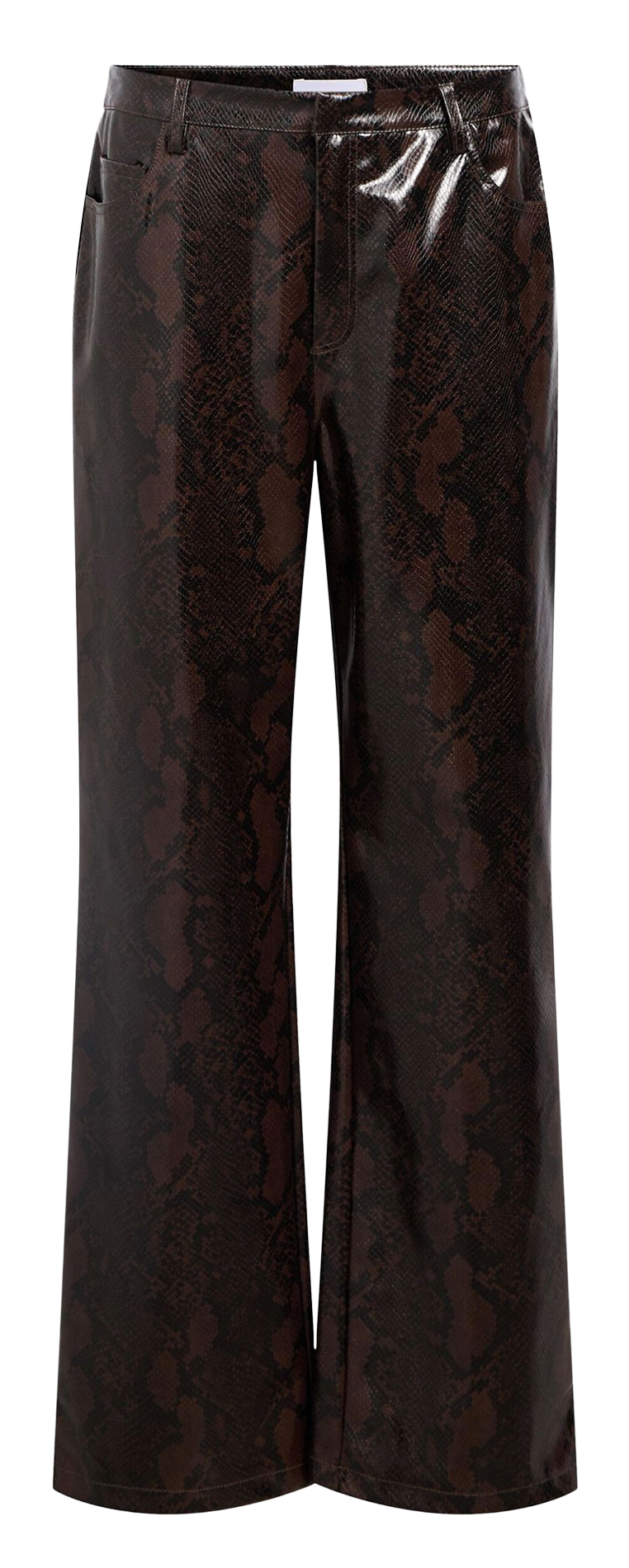Wijde broek python OBJECT Bruin