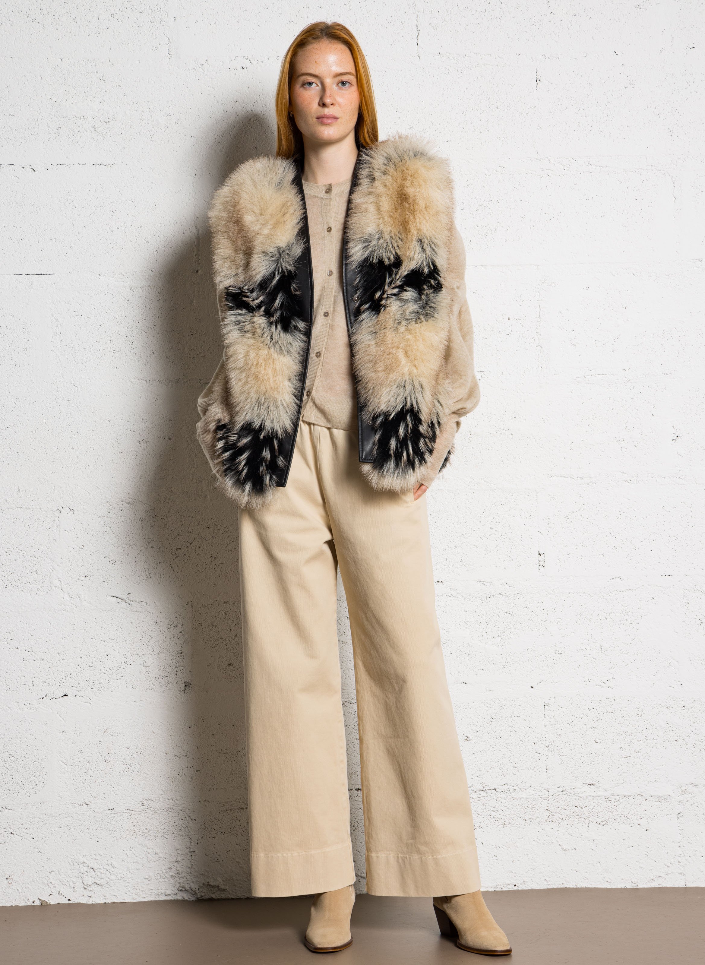 Chino van katoenmix HOD PARIS Beige