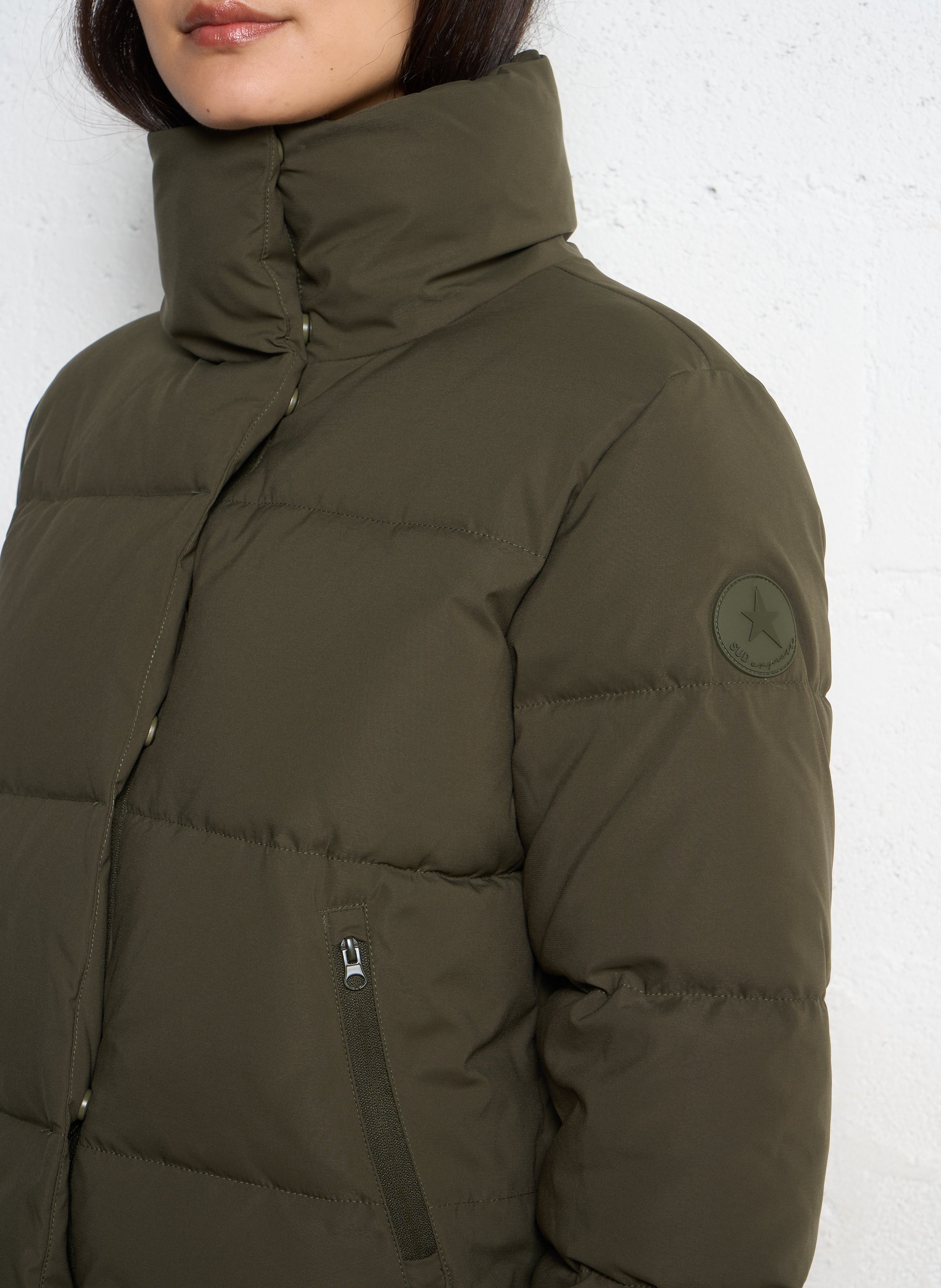 Doudoune droite col montant matelassée SUD EXPRESS Vert