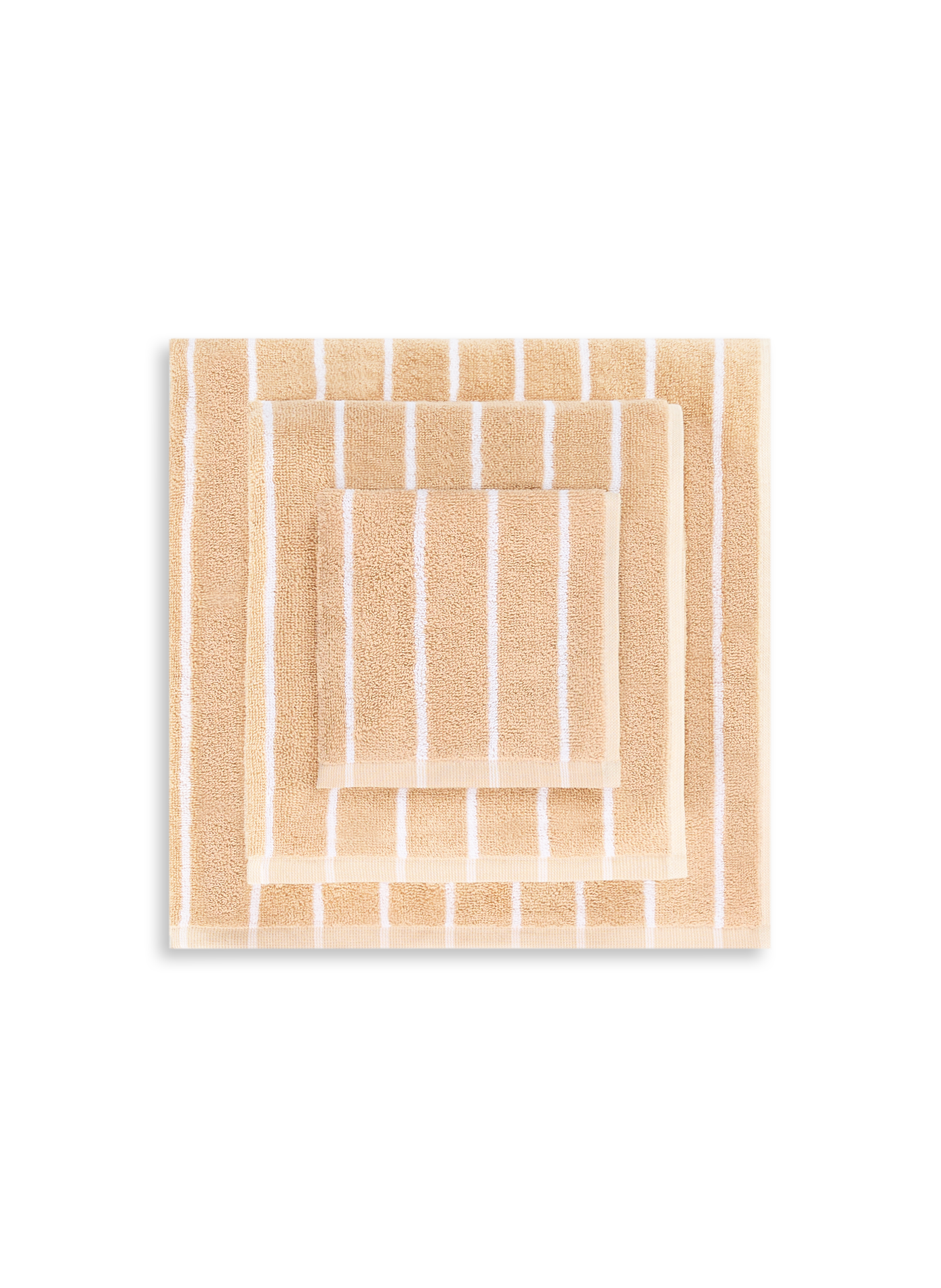 Set of organic cotton bath towels AU PRINTEMPS PARIS MAISON Beige