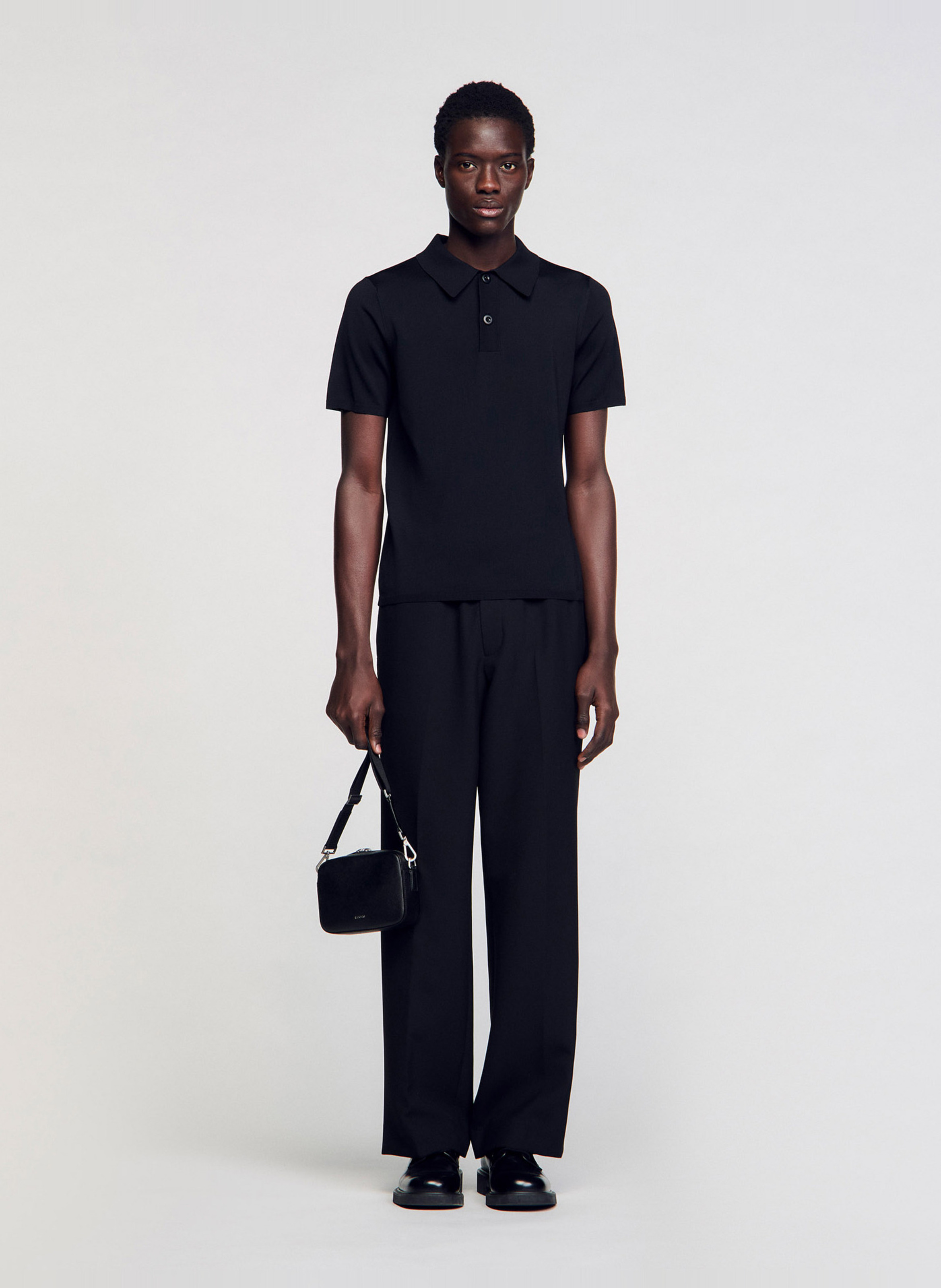 Polo regular fit  SANDRO Noir