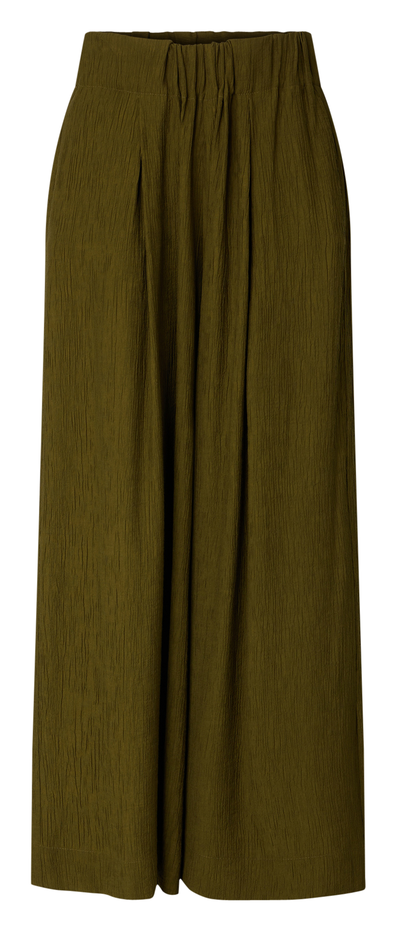 Weite 7/8-Hose aus antikem feinem Leinengewebe SESSUN Khaki