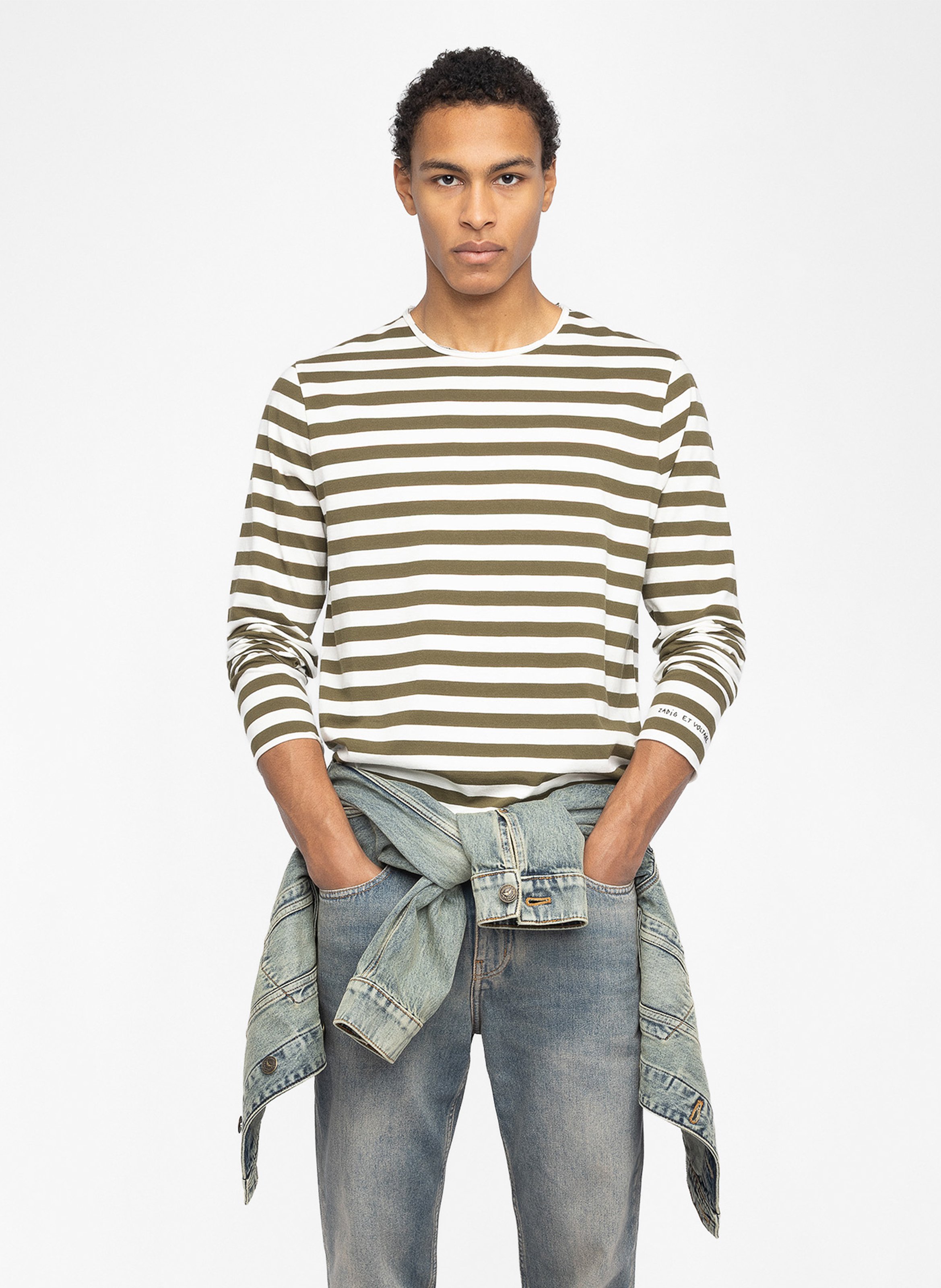 Straight round neck striped cotton t-shirt ZADIG&VOLTAIRE