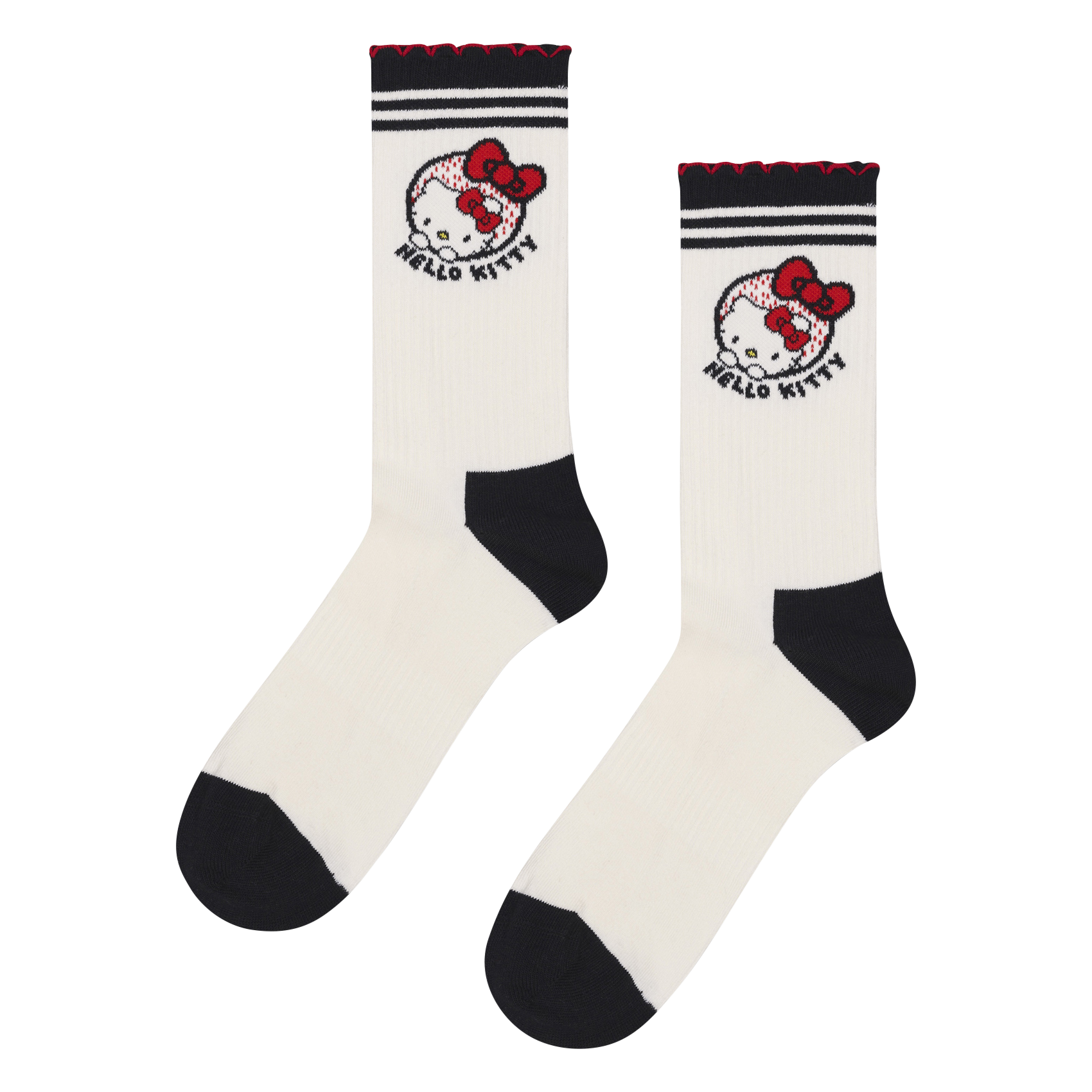 Chaussettes en coton mélangé imprimé HAPPY SOCKS Blanc