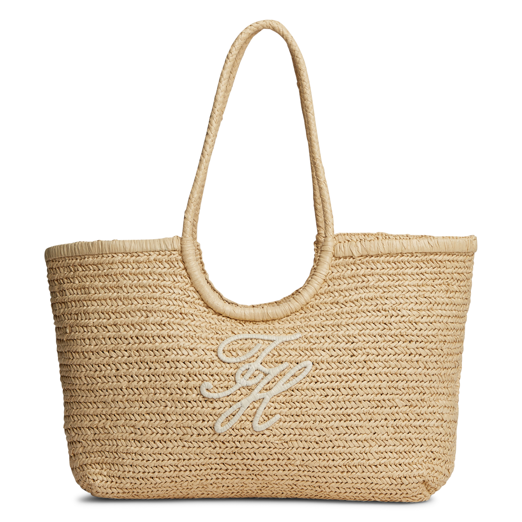 Sac cabas en paille TOMMY HILFIGER Beige