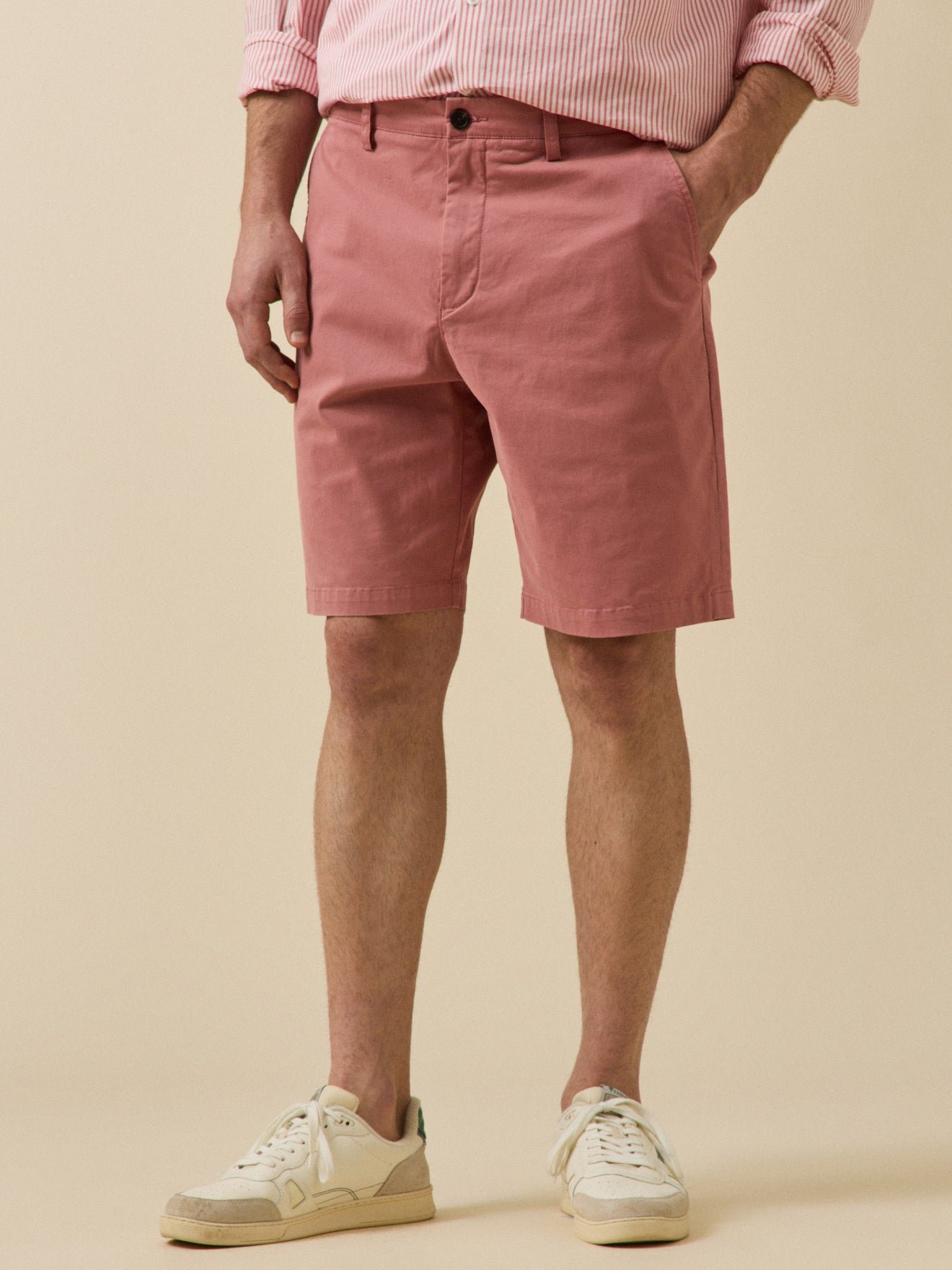 Bermuda chino  coton stretch CYRILLUS Rose