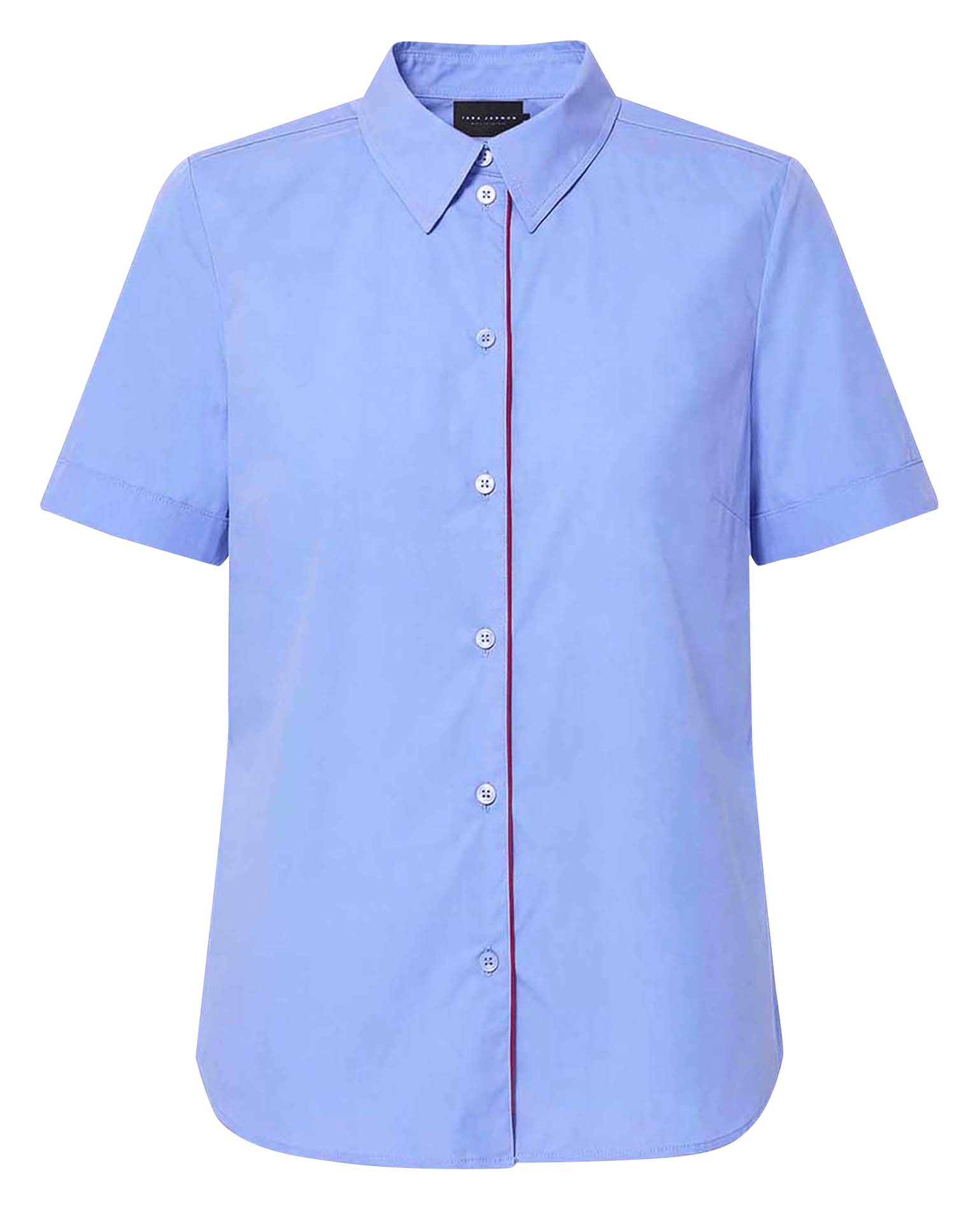 Fitted cotton shirt with classic collar TARA JARMON Blue