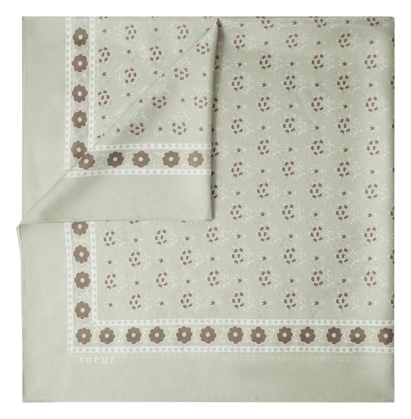Bedruckter Seidenfoulard SOEUR