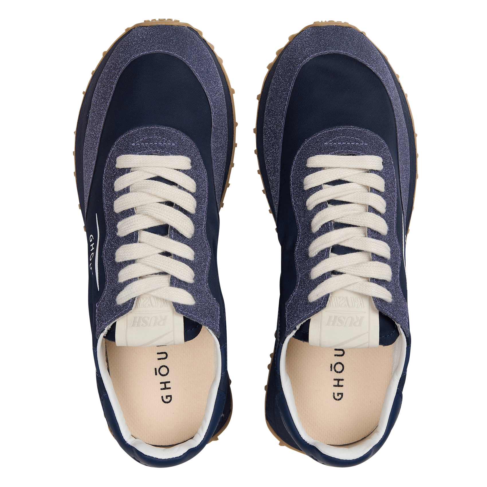 Baskets basses bi-matière pailletée GHOUD VENICE Bleu