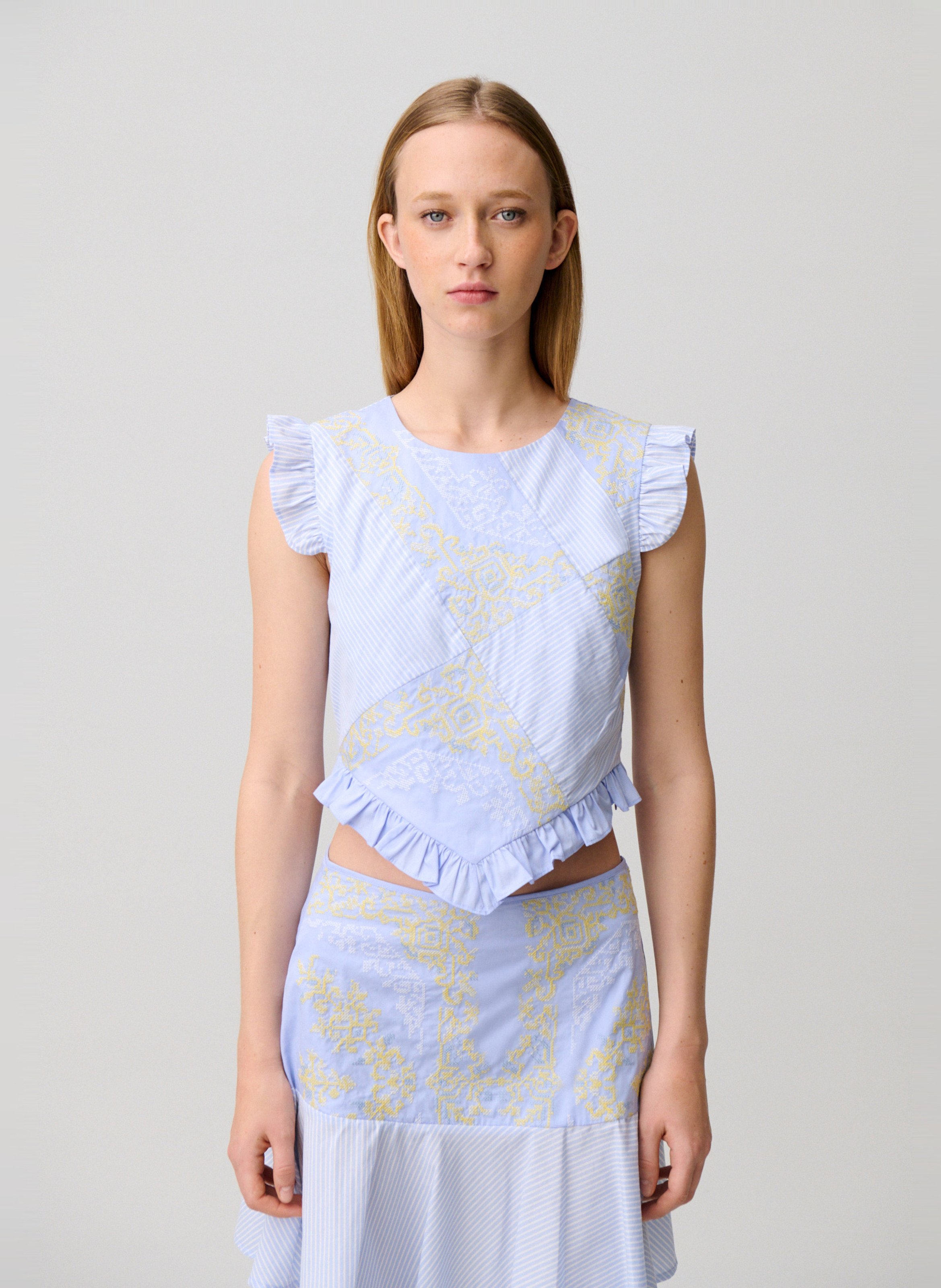 Top droit col rond rayé CLAUDIE PIERLOT Multicolore