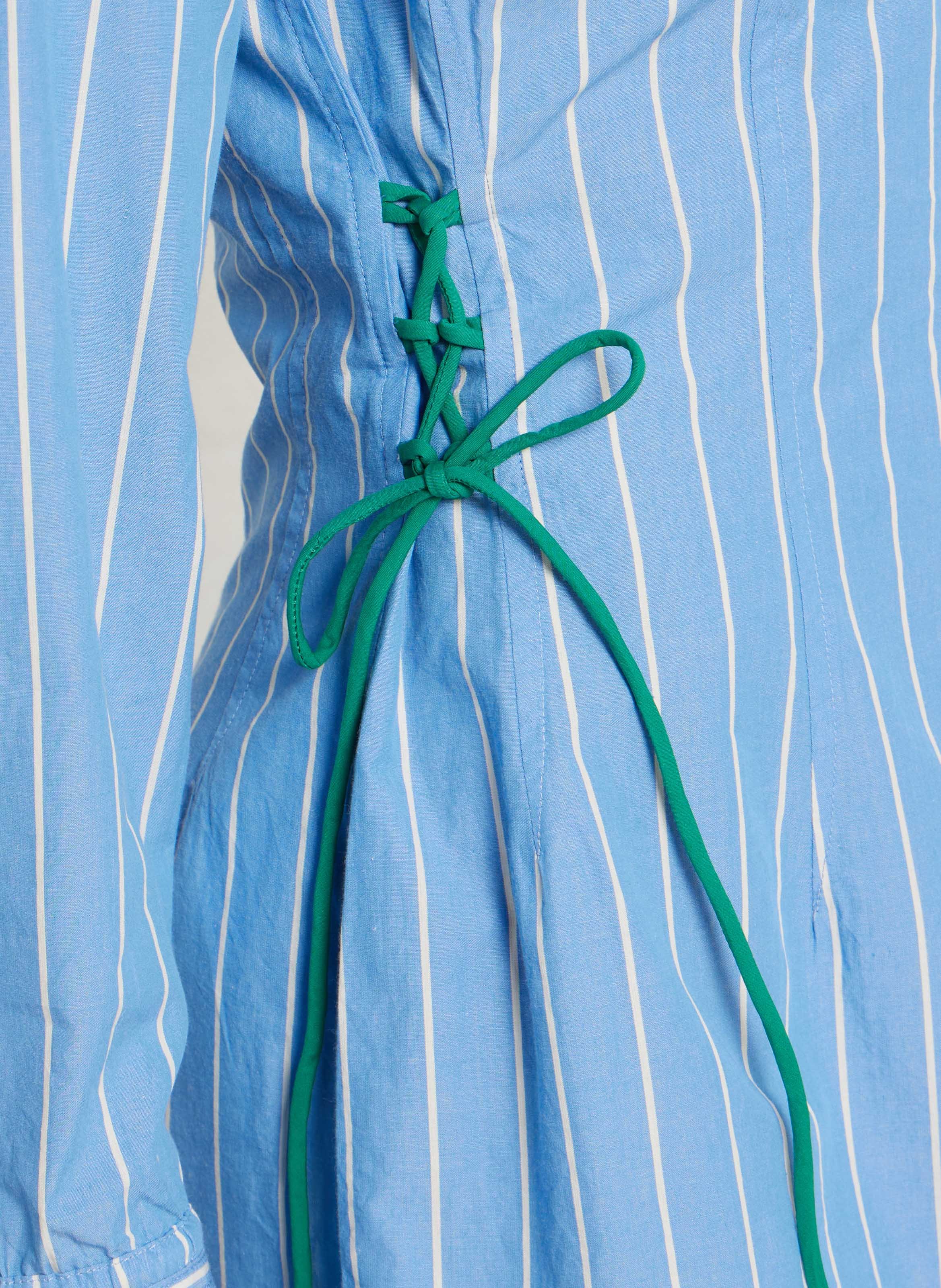 Chemise à rayures col classique FABIENNE CHAPOT Bleu