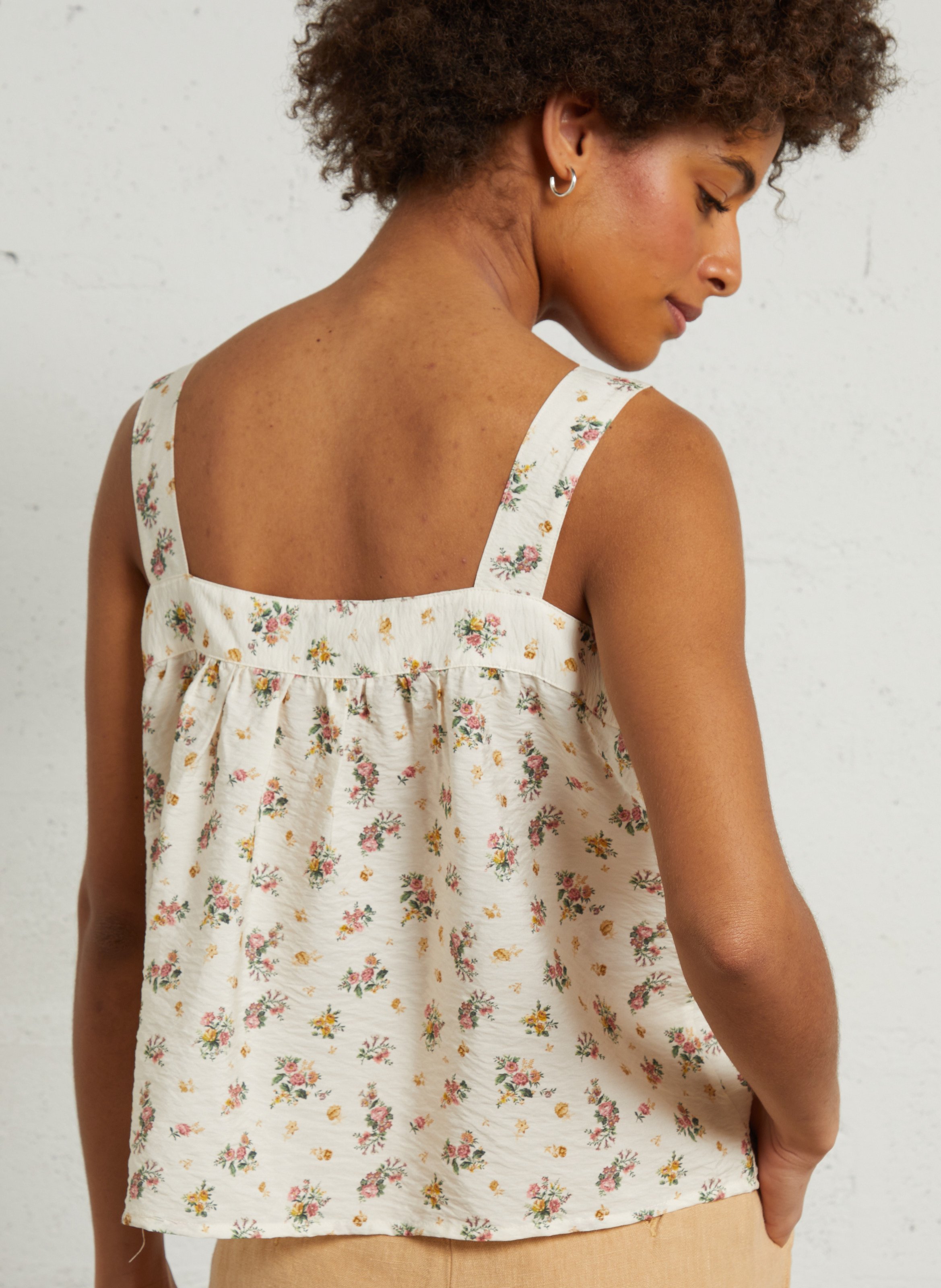 Oversized printed top EMILE ET IDA Beige