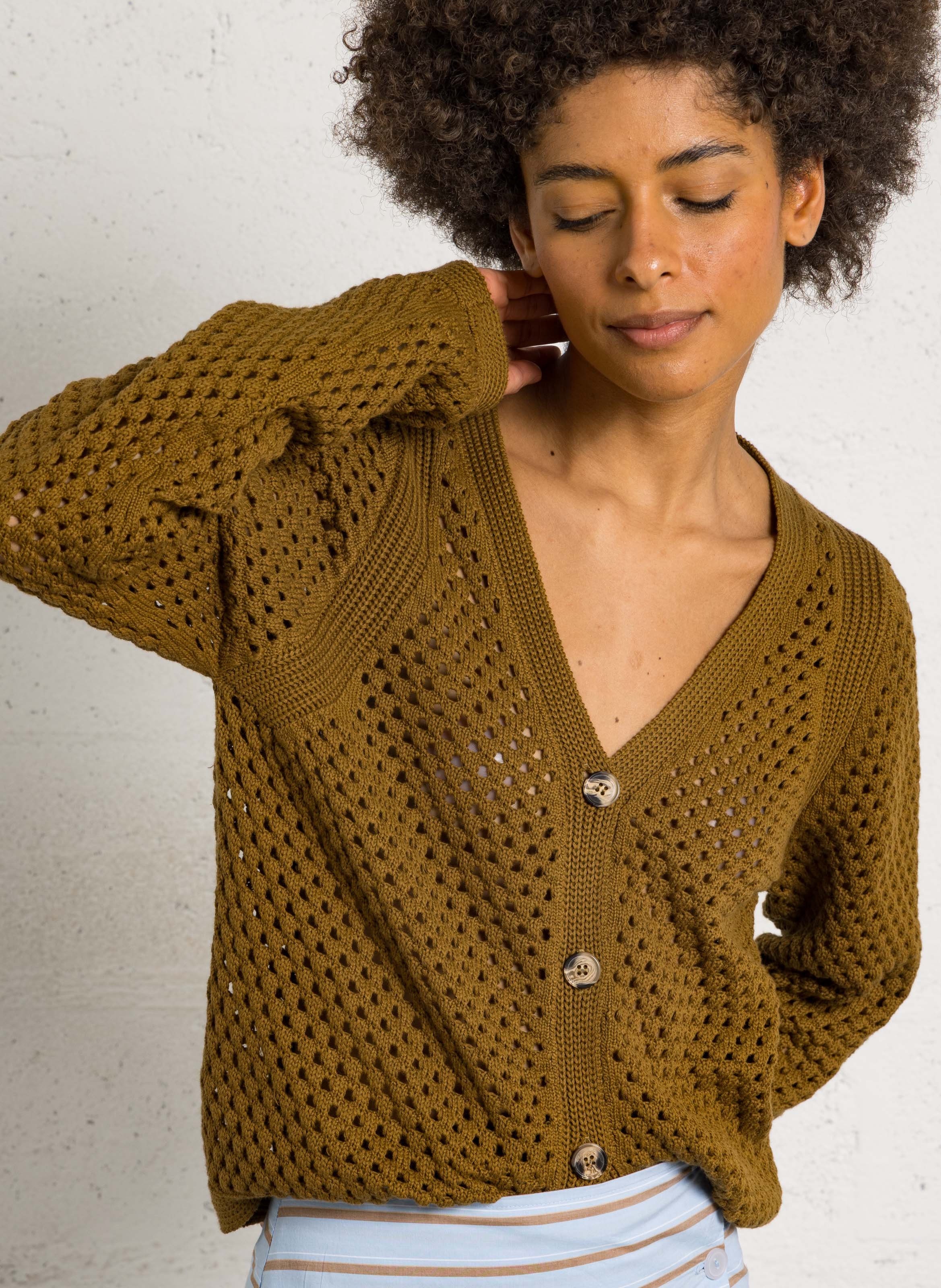 Oversized katoenen vest met V-hals LEON & HARPER