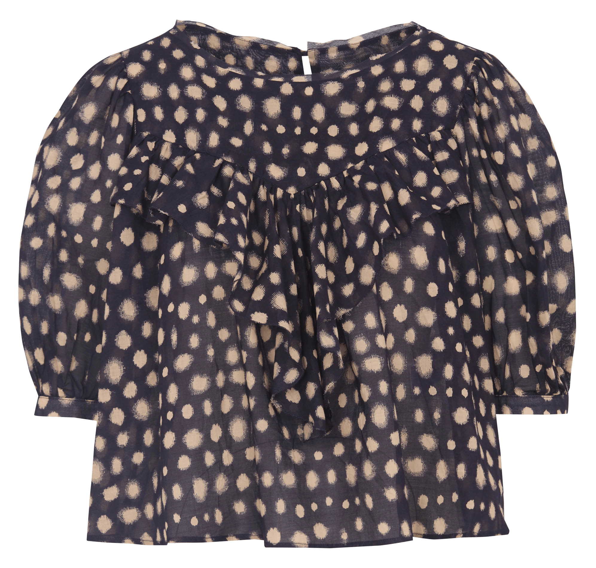 Top col bateau à pois  COTELAC Violet