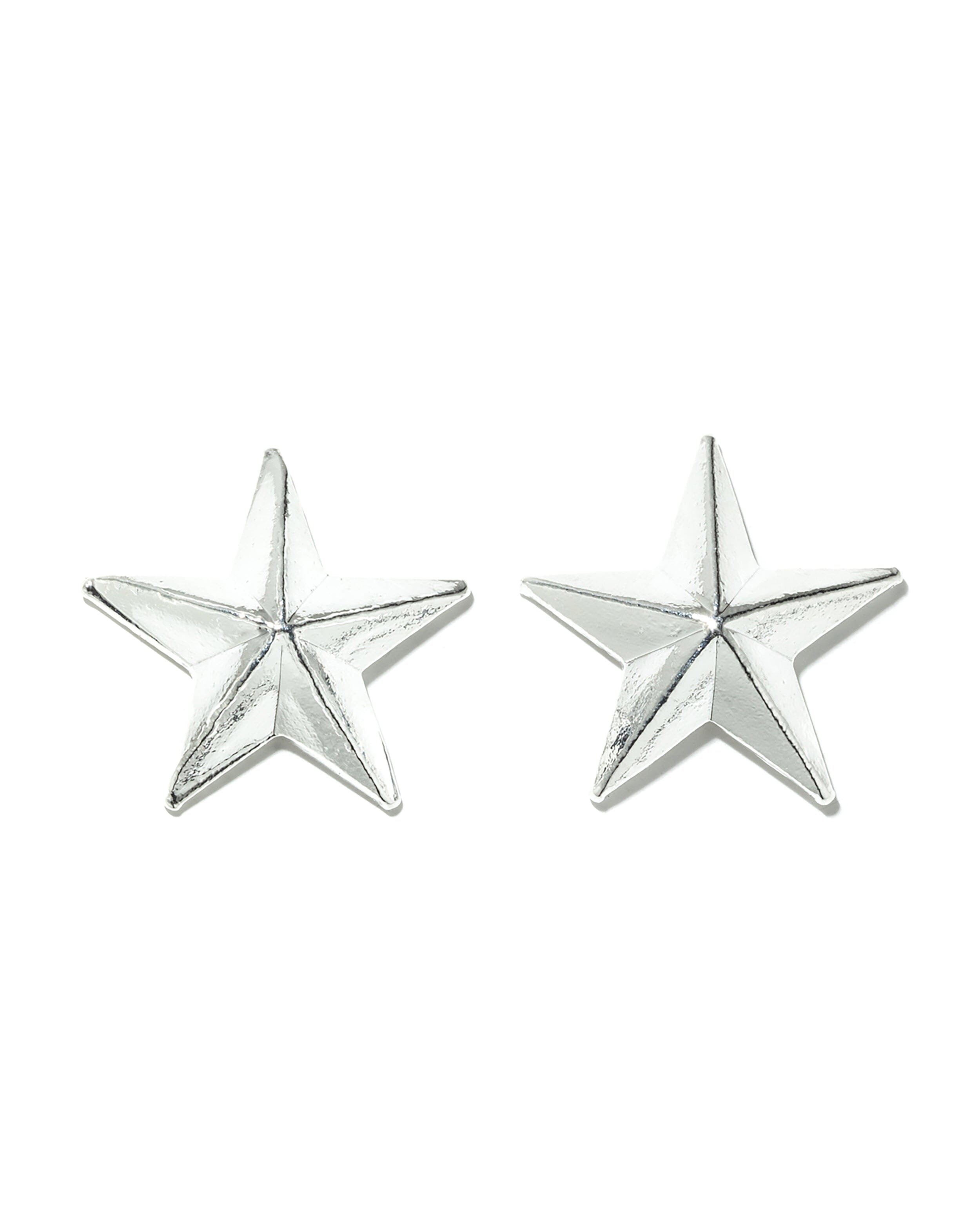 Silver-plated star stud earrings MONSIEUR SIMONE Silver