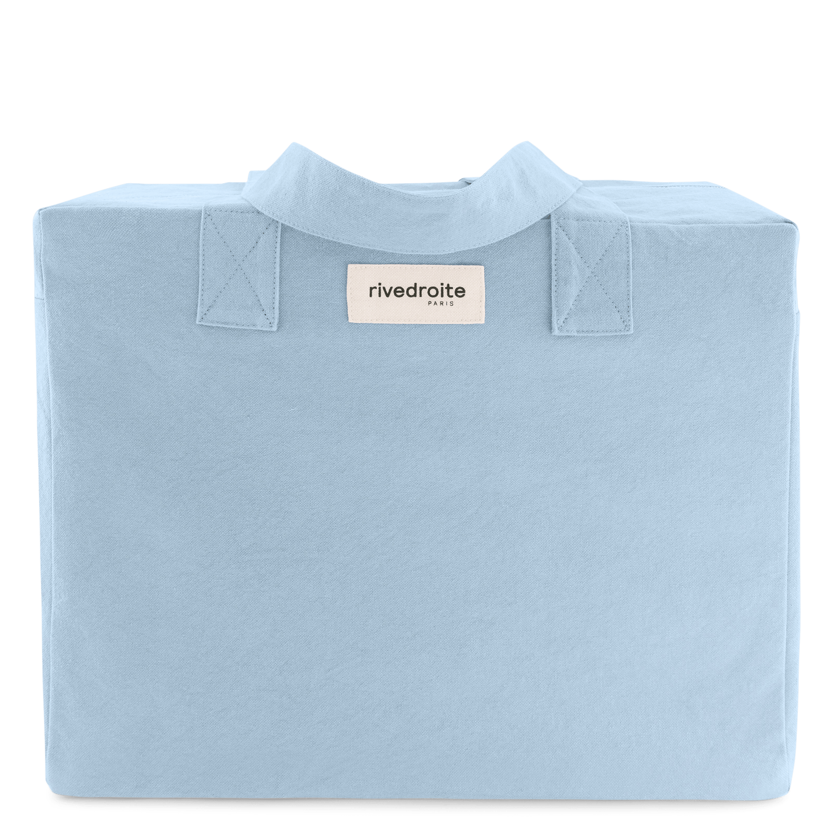 Sac week-end en coton recyclé mélangé RIVEDROITE PARIS Bleu