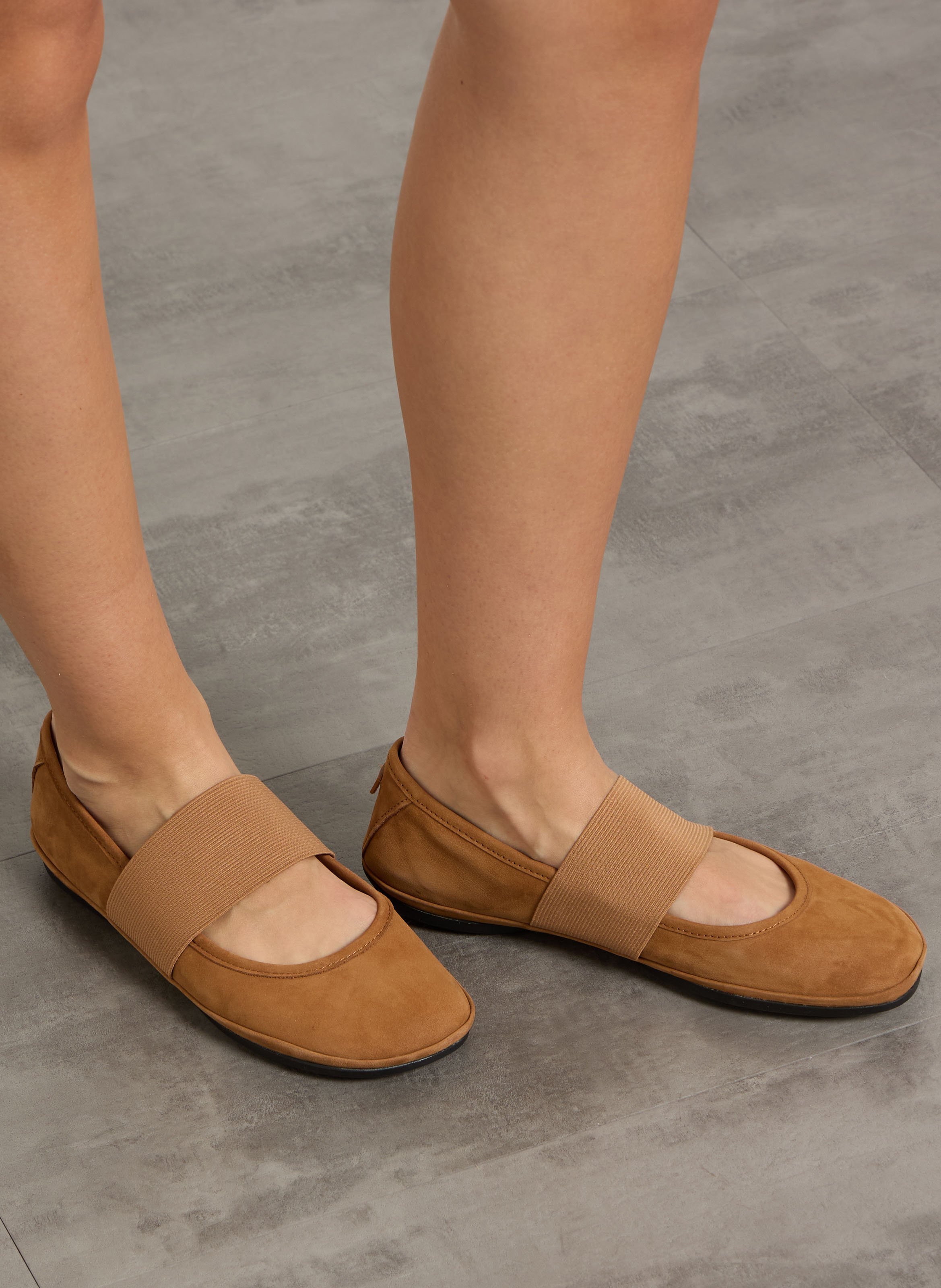 Ballerinas aus gemischtem Leder CAMPER Braun