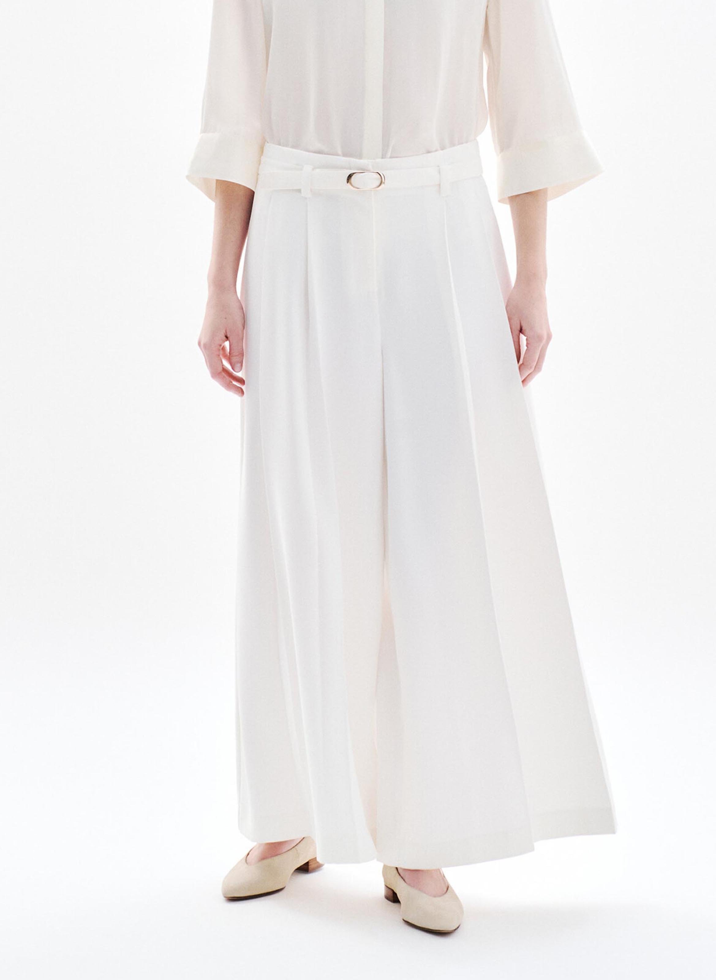 Pantalon large  CAROLL Beige