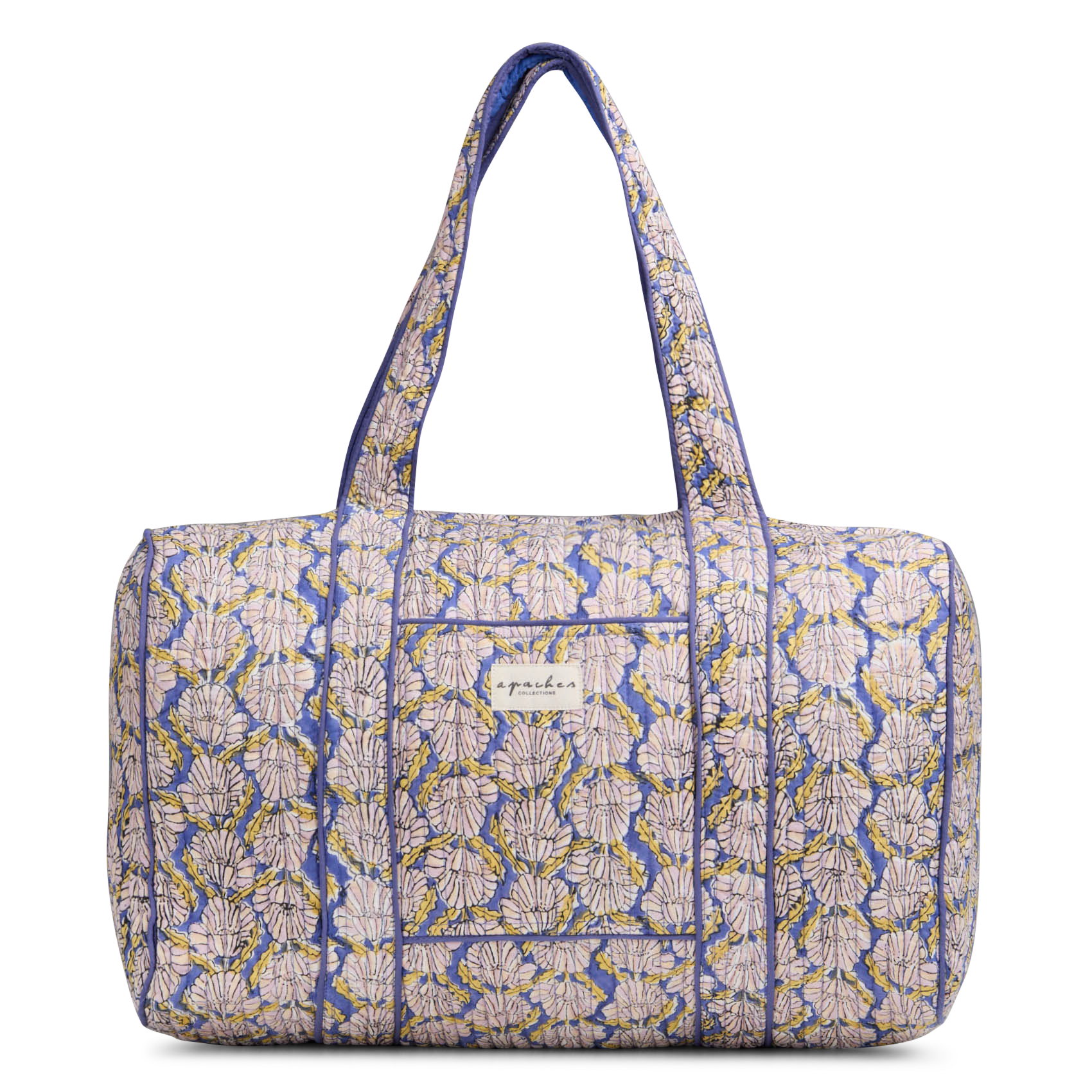 Cabas matelassé imprimé APACHES COLLECTIONS Bleu