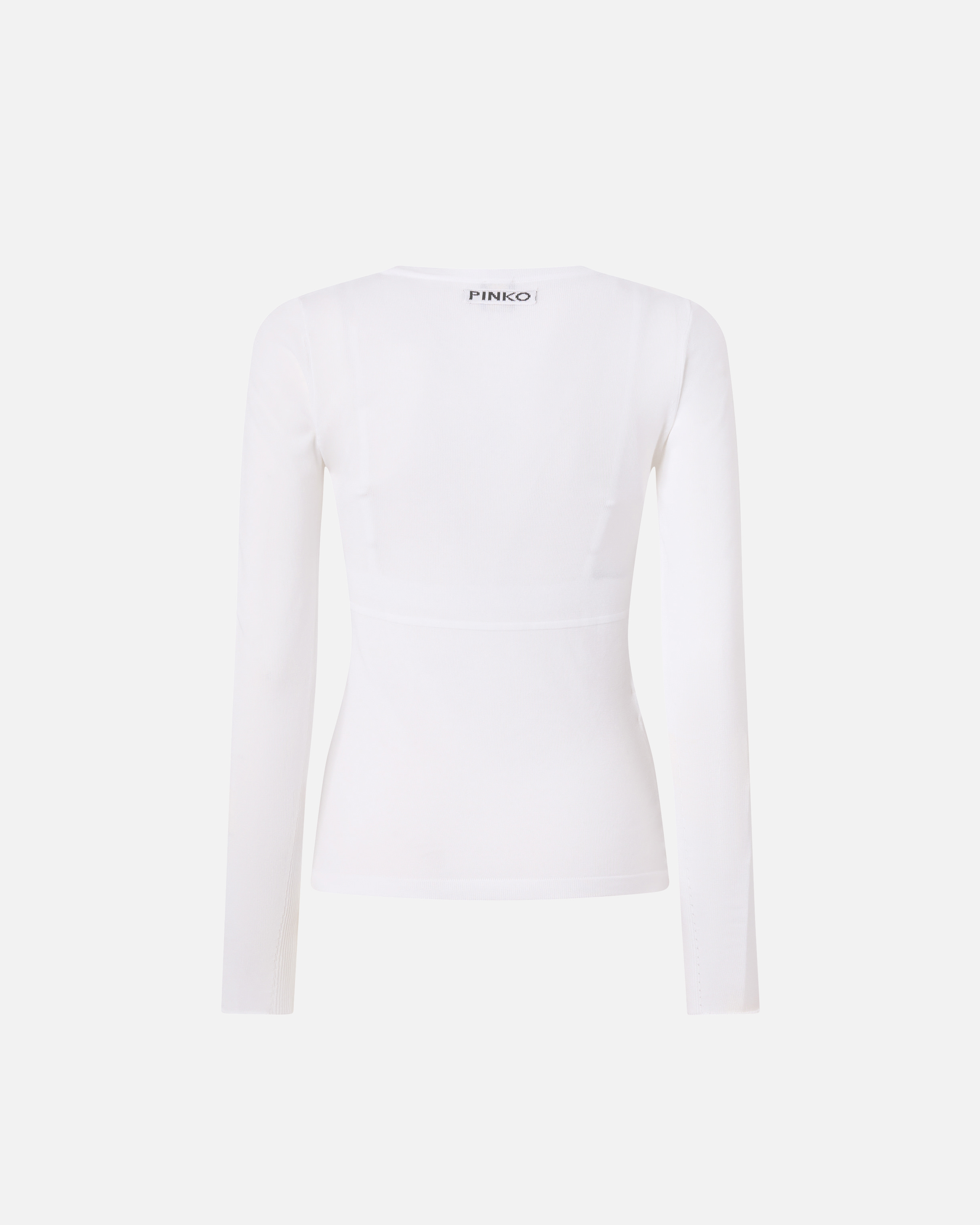 Pull à encolure ronde ouverte en v PINKO Blanc