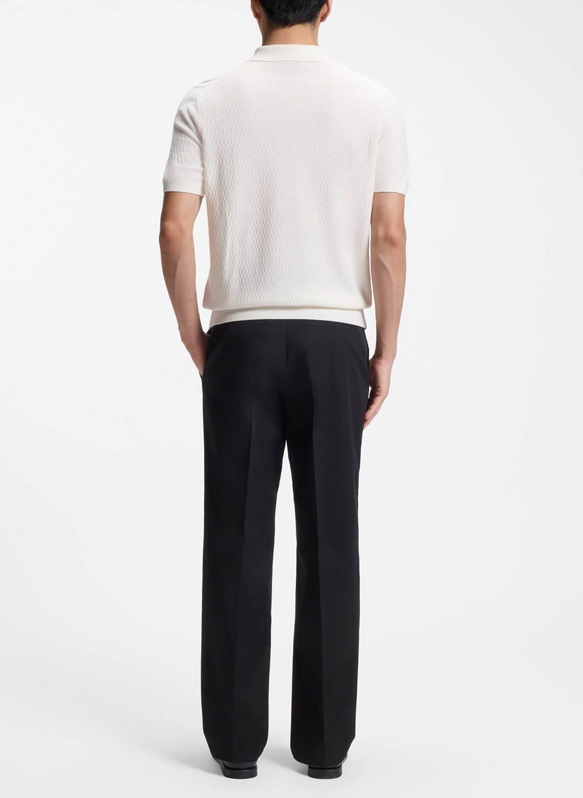 Straight cotton-blend polo shirt BOSS Beige