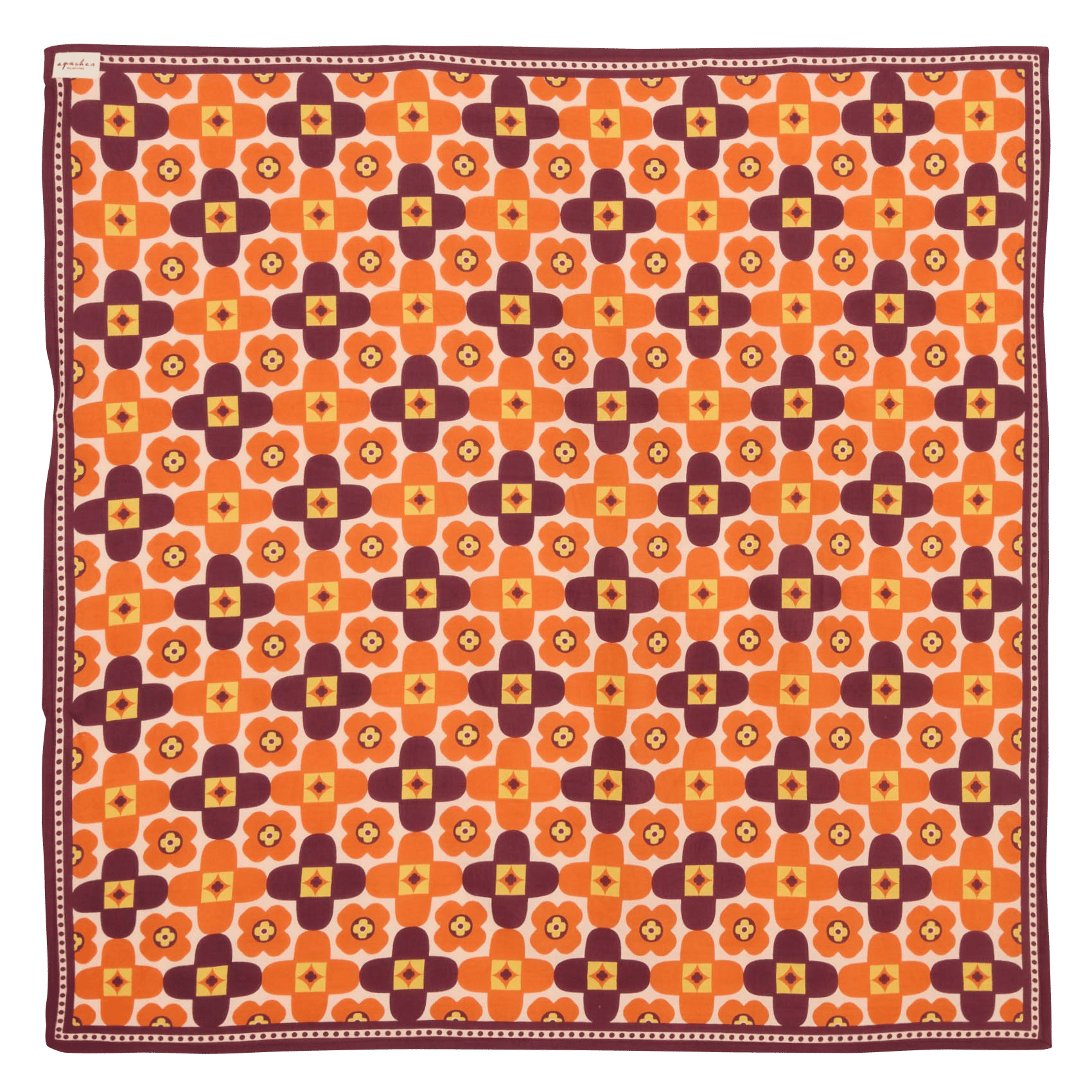 Baumwolltuch mit Print APACHES COLLECTIONS Orange