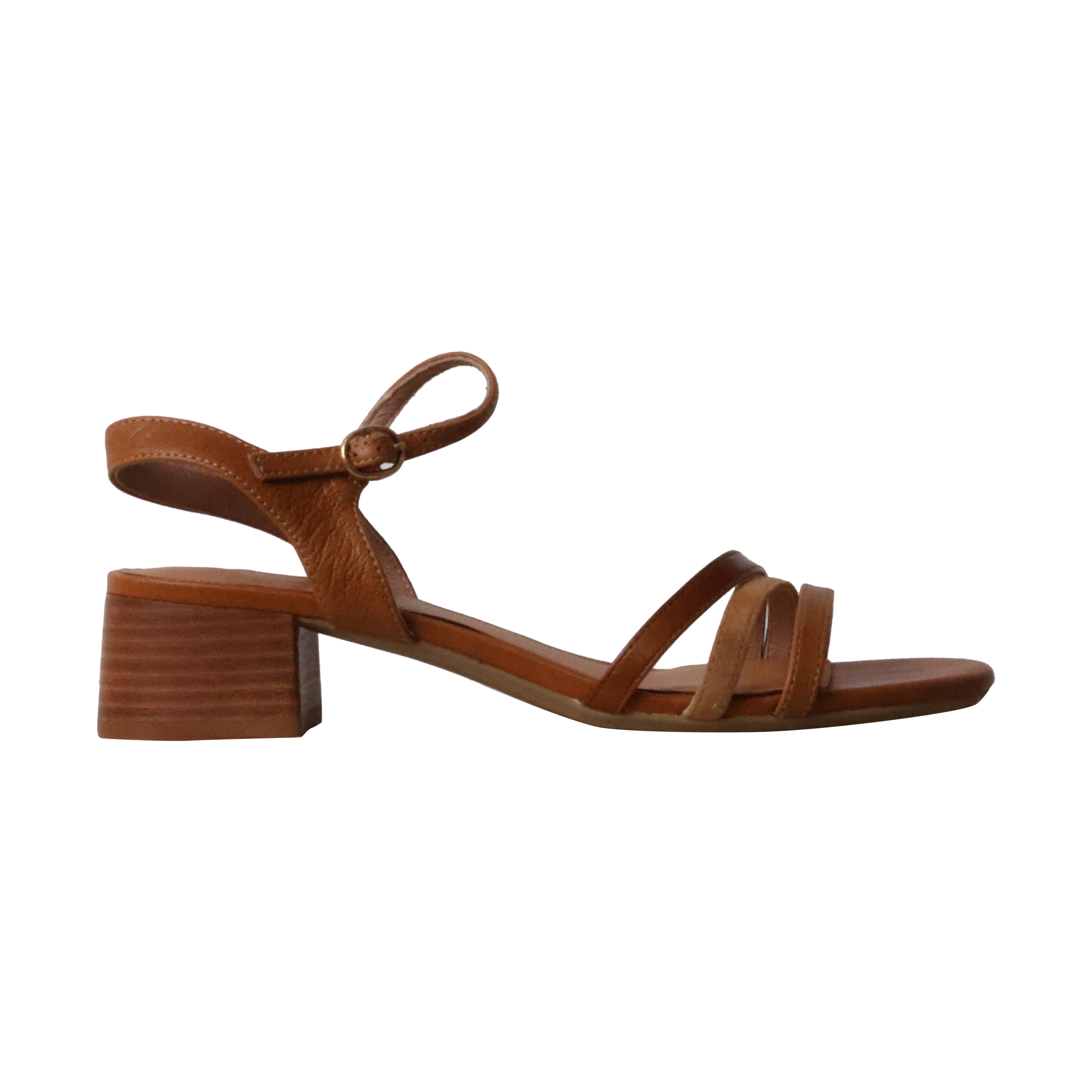 Luan leather heel sandals EMILIE KARSTON Brown