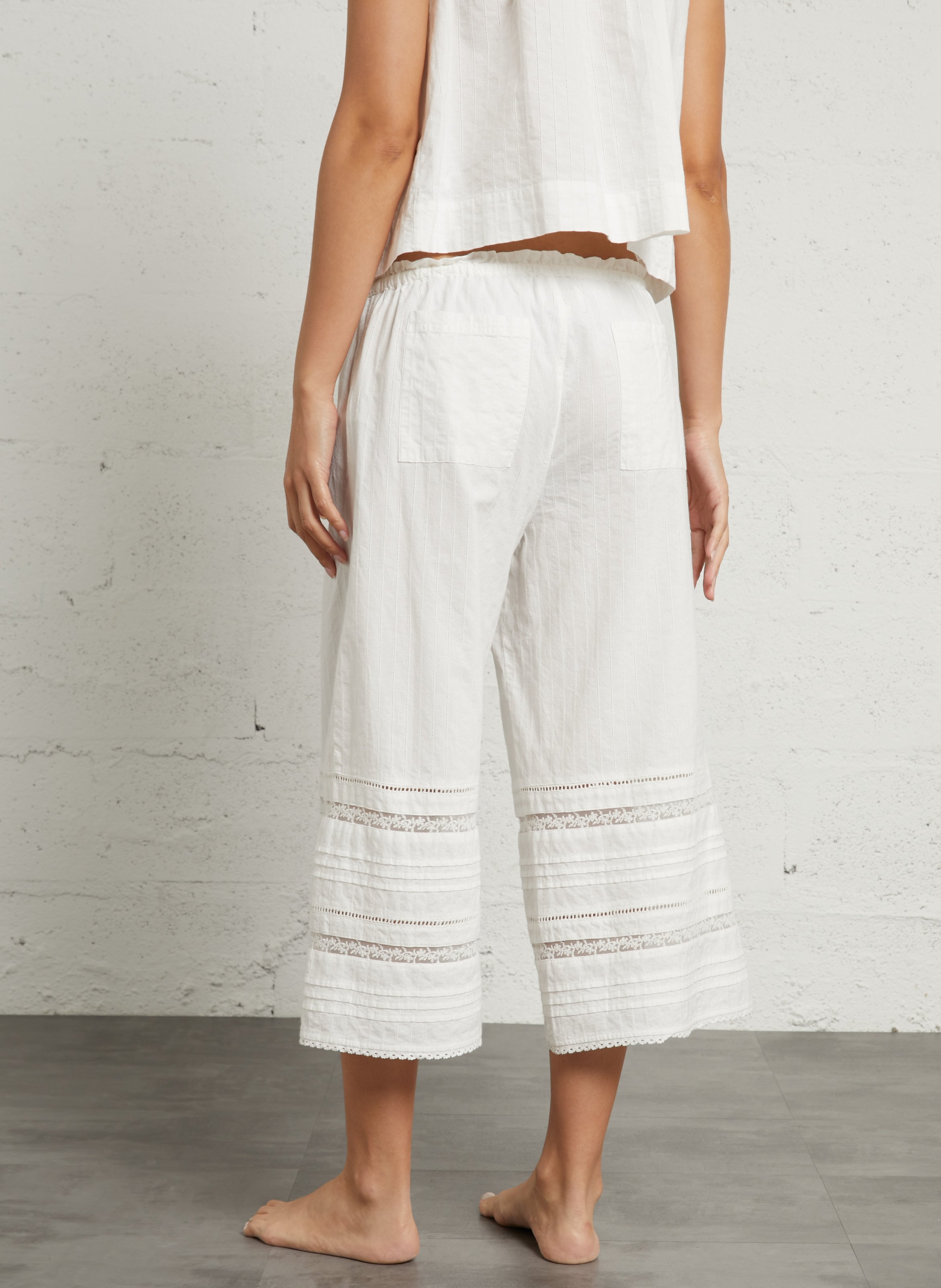 Pantalón corto de algodón orgánico DAMSON MADDER Blanco