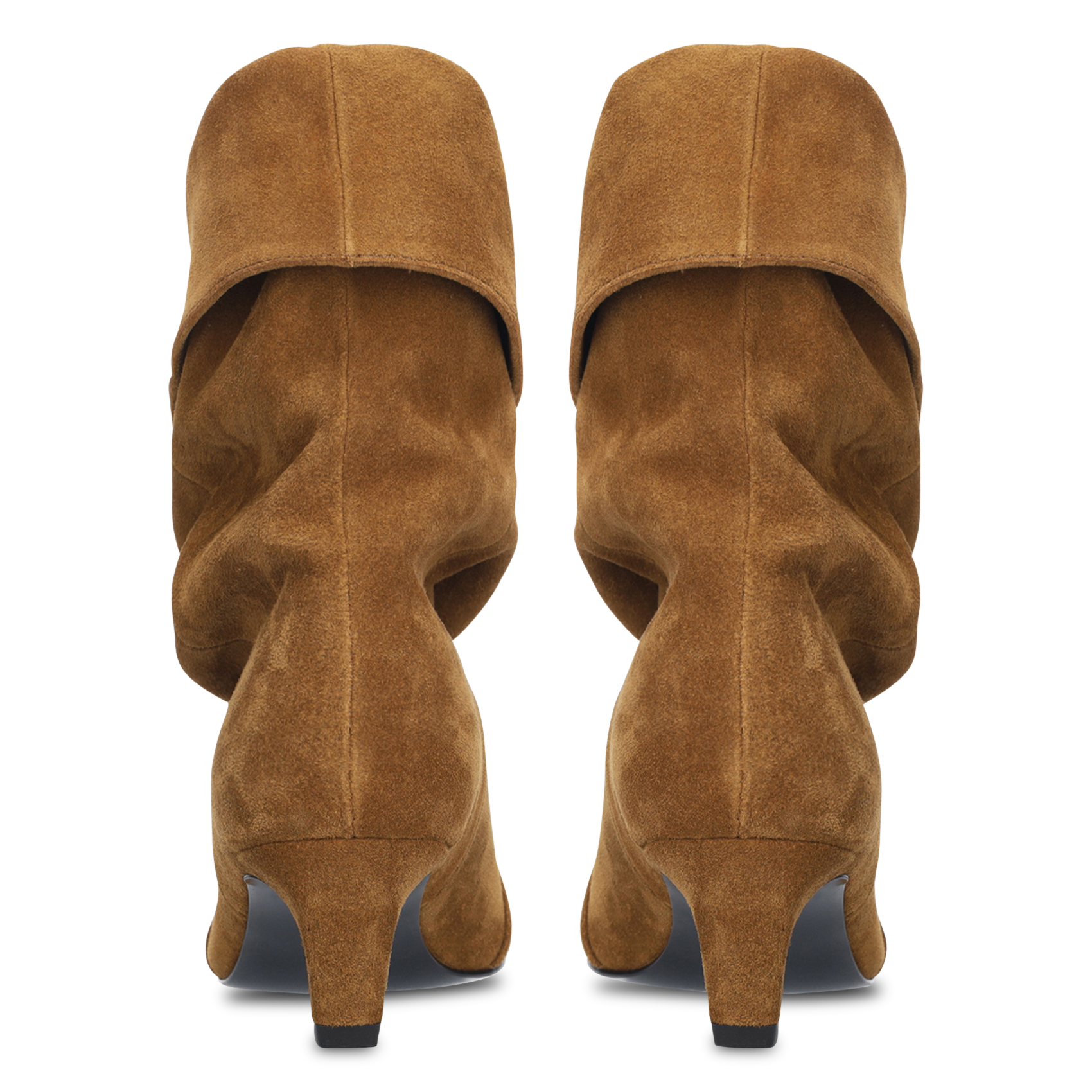 Bottines froncées en cuir suédé BIBI LOU Marron