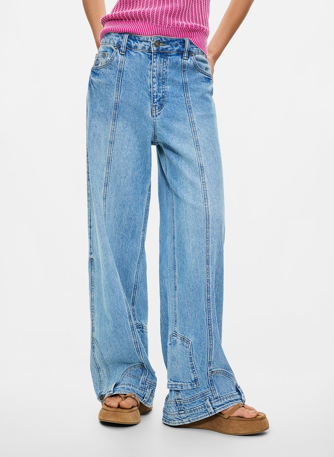 Cotton-blend straight jeans DESIGUAL Blue