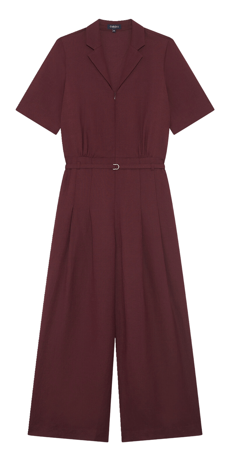 Weiter Jumpsuit aus Leinen-Mix CAROLL Violett